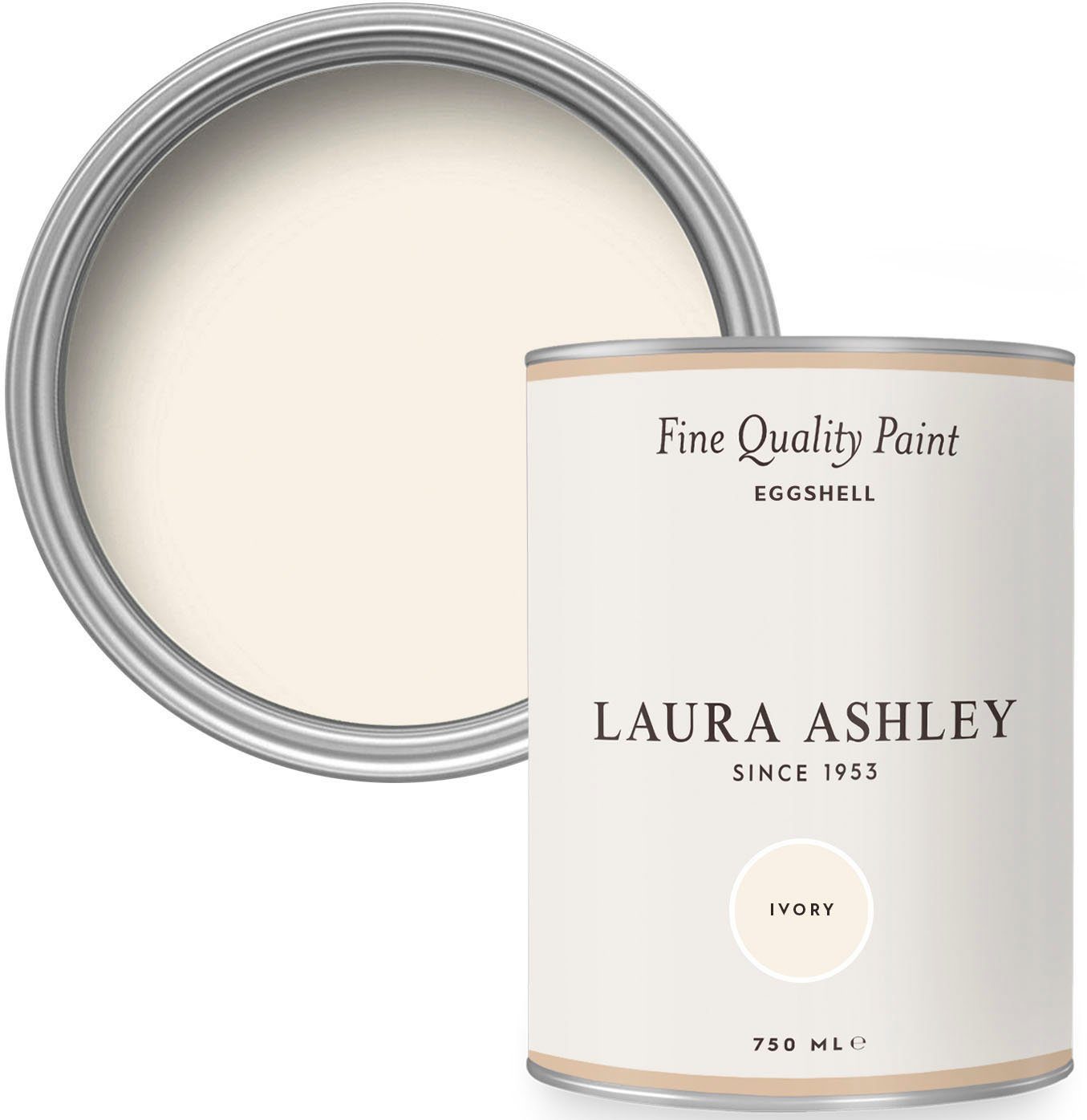 LAURA ASHLEY Lack Eggshell, Low VOC (Nachhaltig), 750 ml ivory