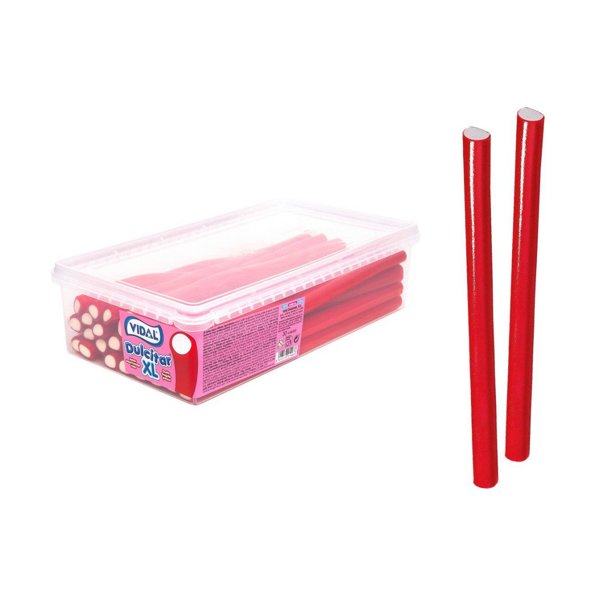 VIDAL Süßigkeit, Vidal Strawberry Pencils XL weicher Kern mit Zuckerschicht 30 Stück