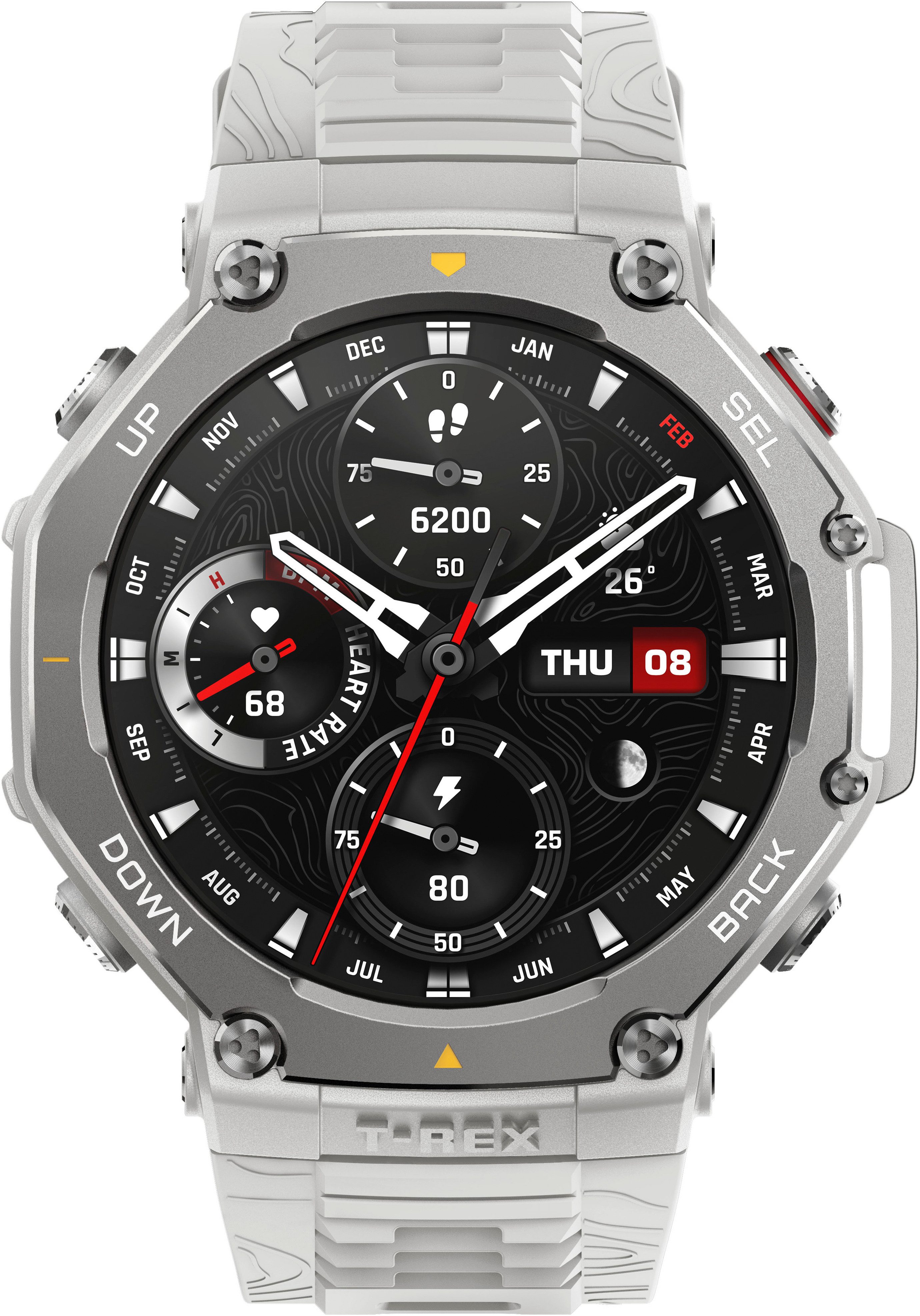 Amazfit T-Rex 3 Smartwatch (1,5 Zoll, Zepp OS), Hyrox Race Mode grau