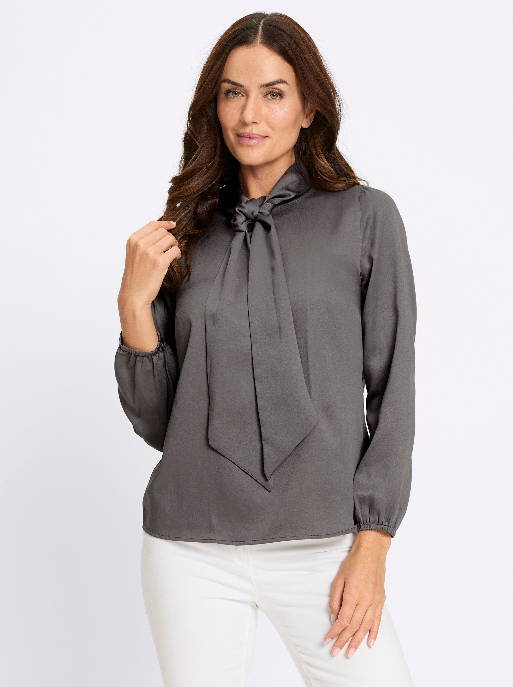 Klassische Bluse Bluse Langarm
