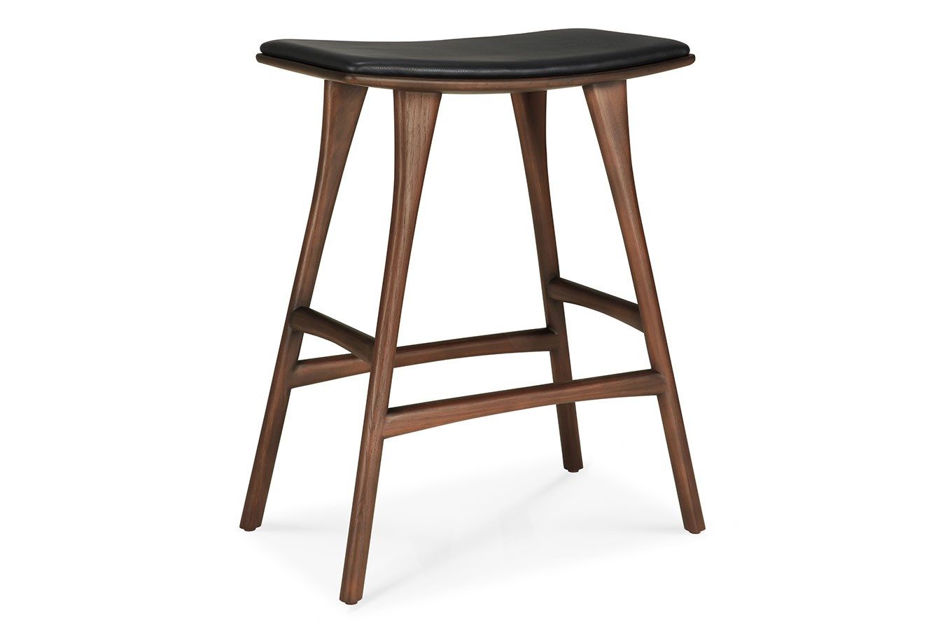 Ethnicraft Barhocker Tresenhocker Osso Teak gepolstert