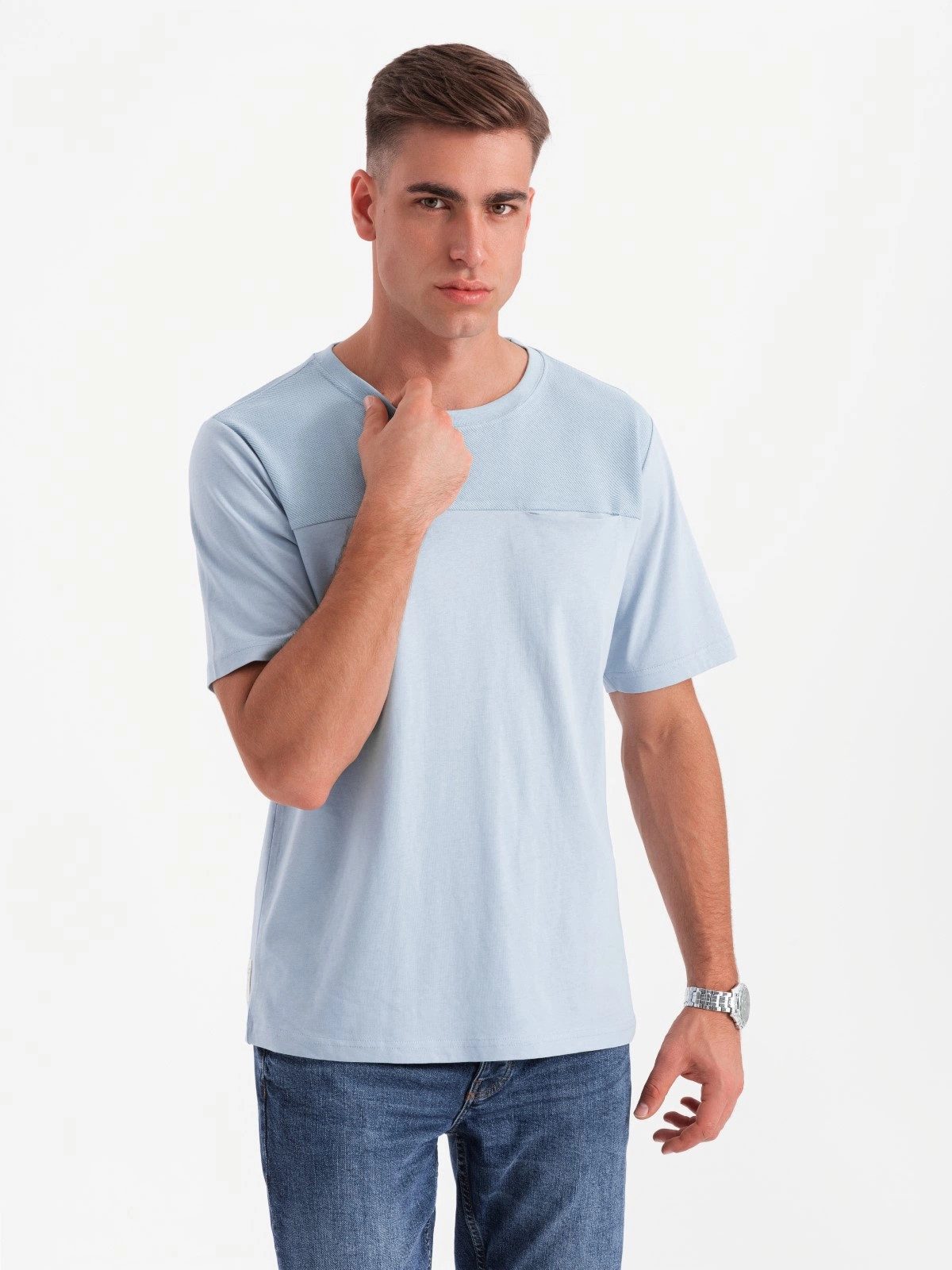 OMBRE T-Shirt Herren-T-Shirt LOOSE FIT mit günstig online kaufen