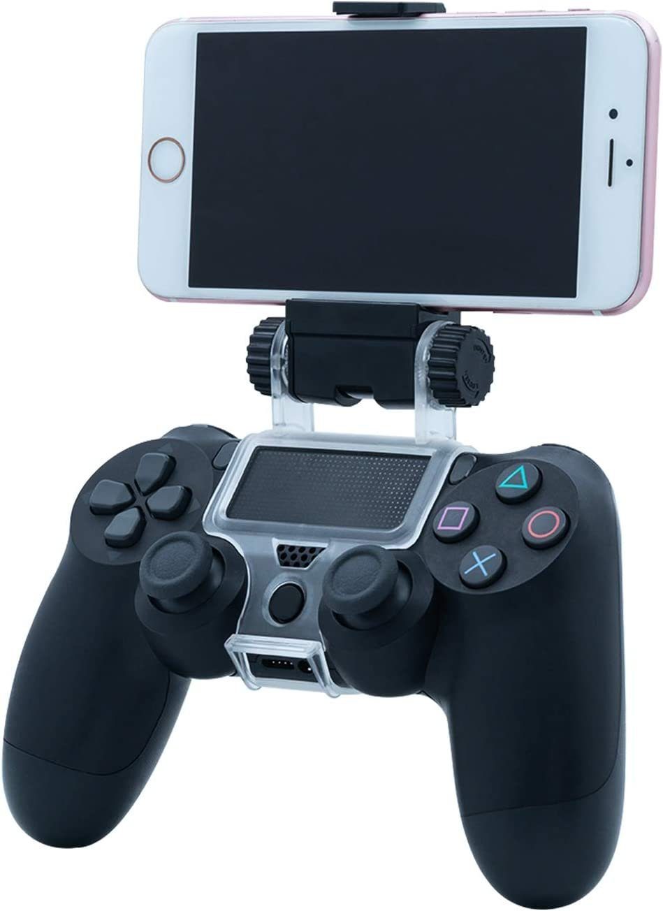 Jormftte Montagezubehör PS4 Controller Phone Mount,Klemmhalterung