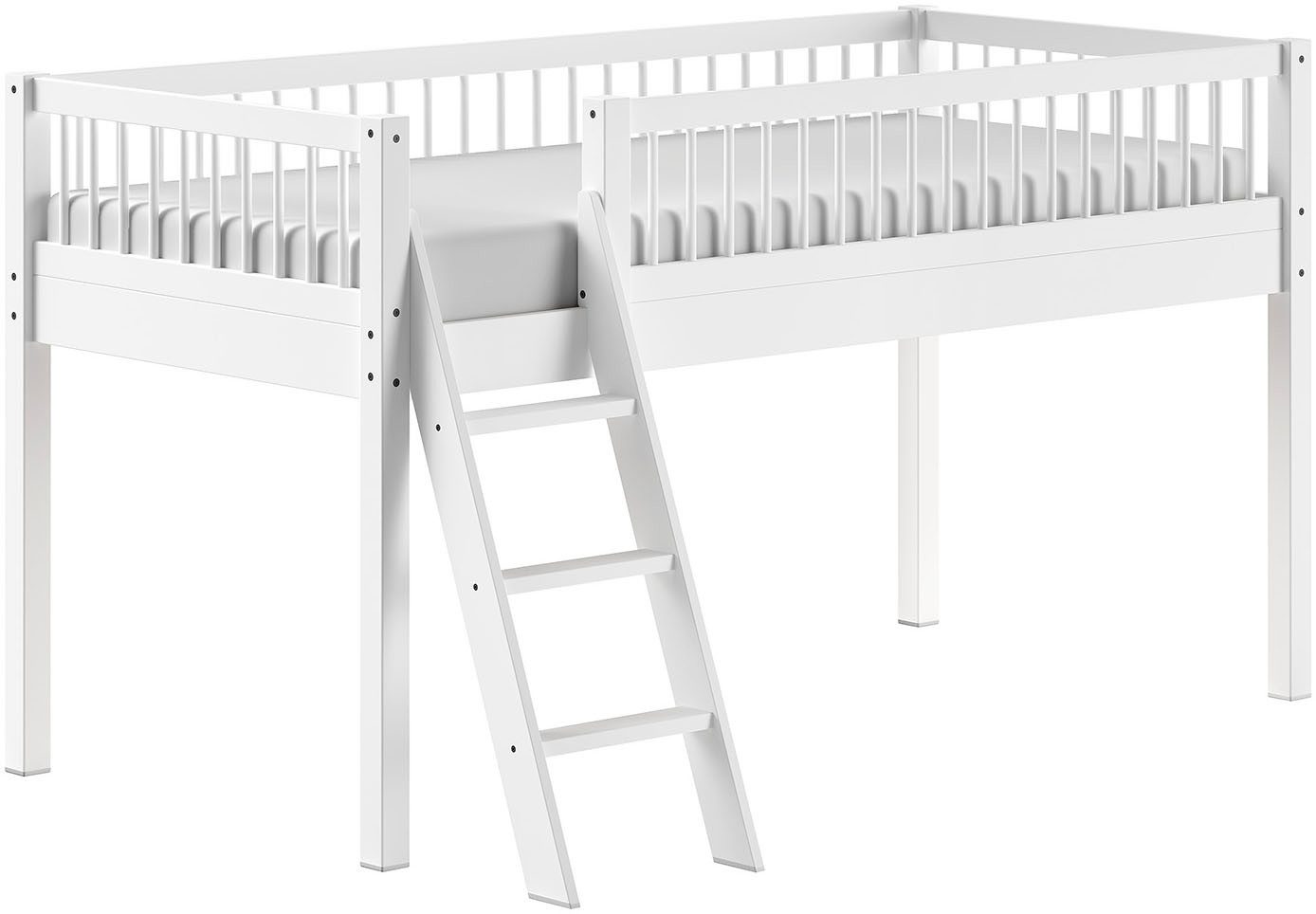 Vipack Spielbett (Made in Europe), aus massiver Eiche geölt, LF 90x2000cm, RR, Leiter u. Absturzschutz