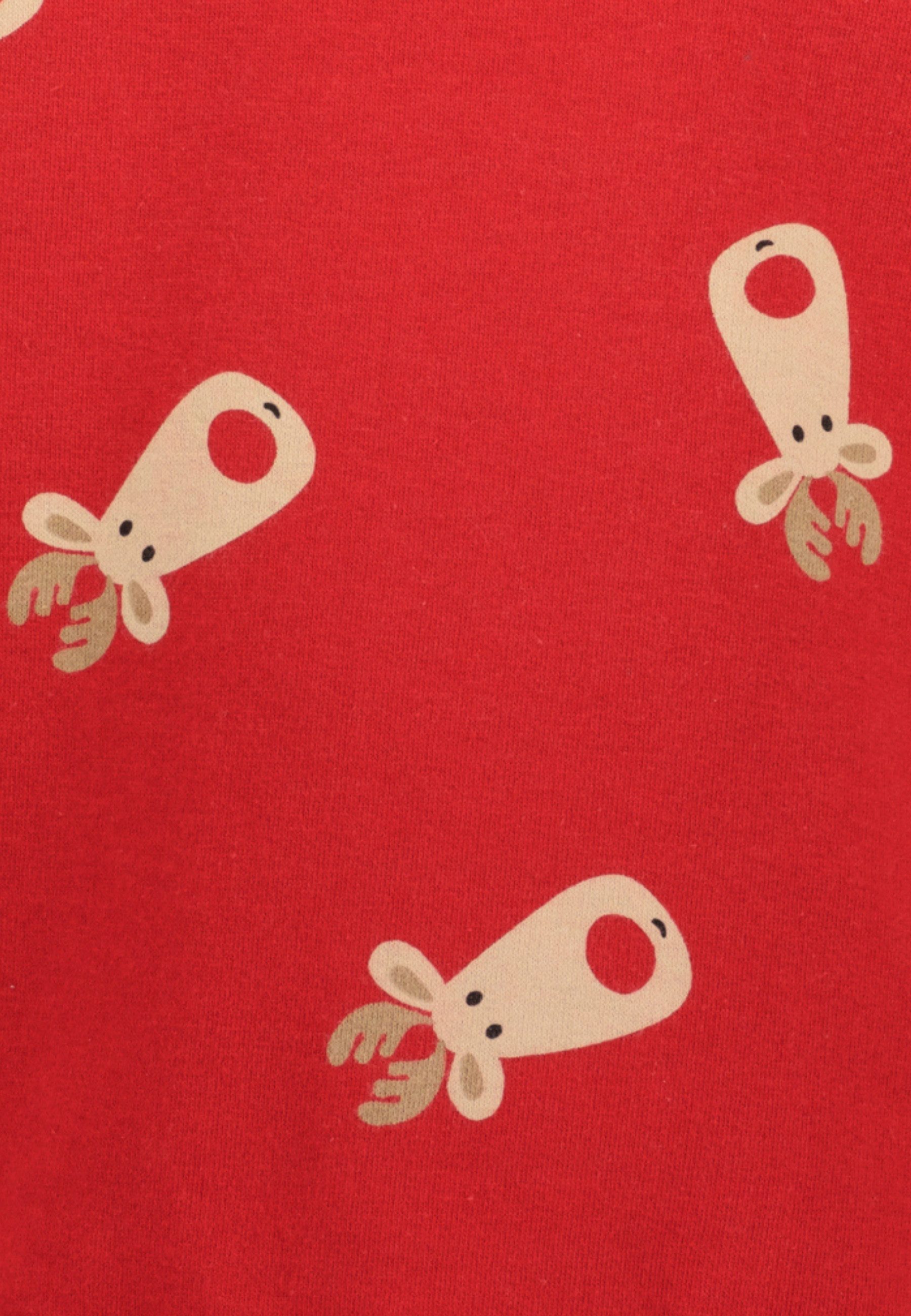 Blue Seven Sweatshirt mit weihnachtlichem Alloverprint