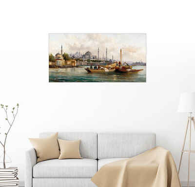 Posterlounge Wandbild, Handelsschiffe vor der Hagia Sophia, Istanbul