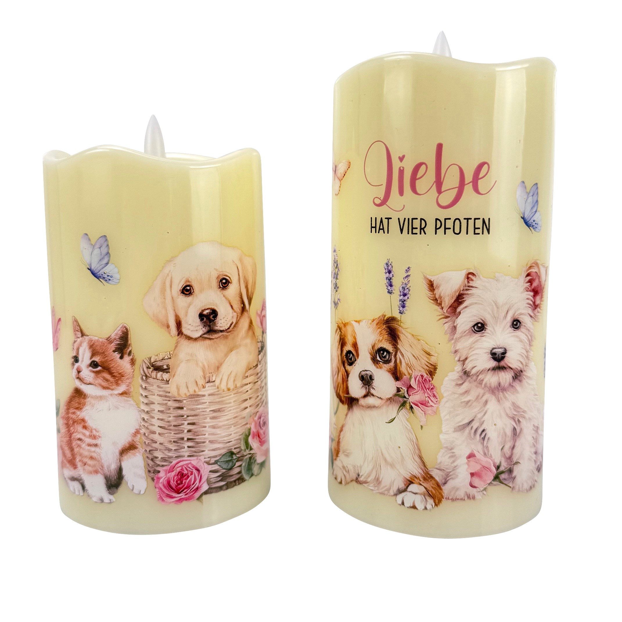 Online-Fuchs LED-Kerze - 2 Motivkerzen mit Funkellichtern, Timer & Farbwech günstig online kaufen