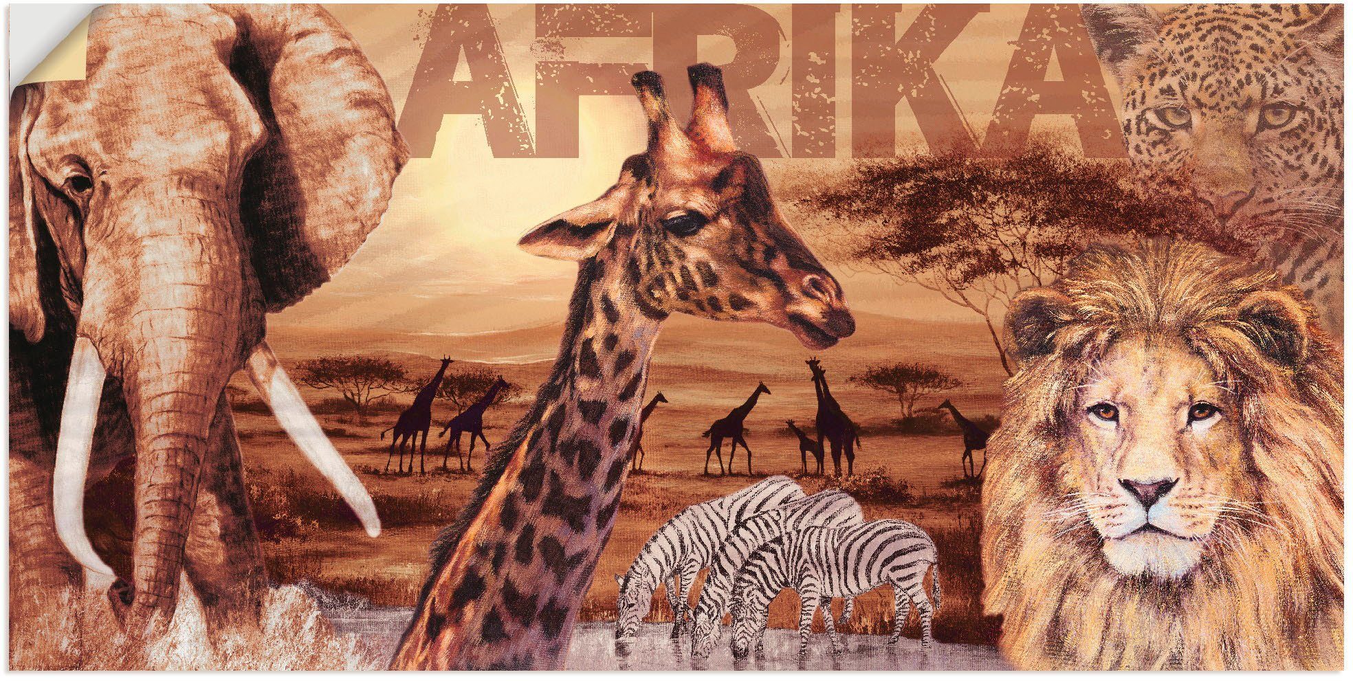 Artland Wandbild Afrika Wildtiere 1 Stuck In Vielen Grossen Produktarten Alubild Outdoorbild Fur Den Aussenbereich Leinwandbild Poster Wandaufkleber Wandtattoo Auch Fur Badezimmer Geeignet Online Kaufen Otto