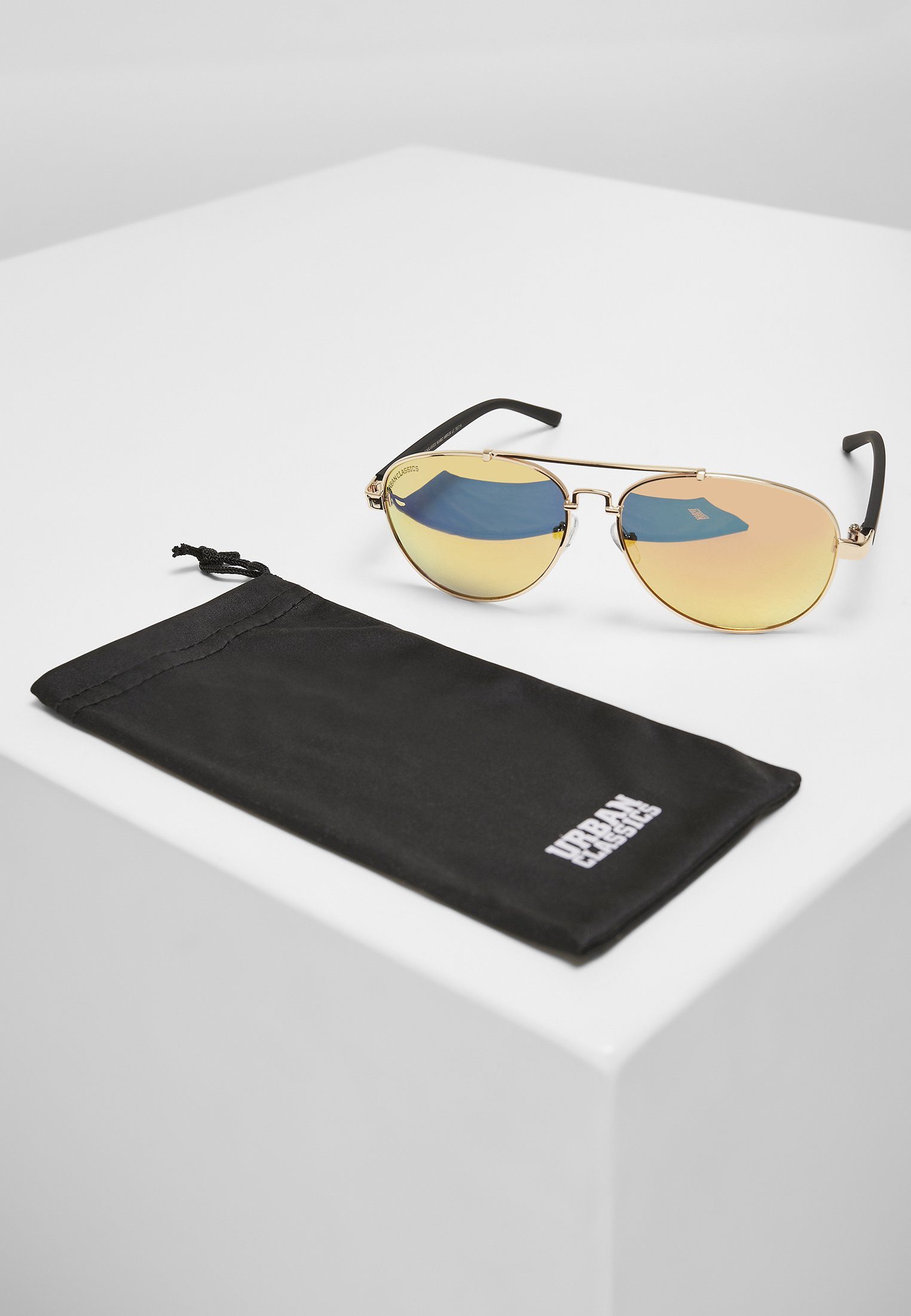 URBAN CLASSICS Sonnenbrille Accessoires Sunglasses Mumbo Mirror UC gold/orange