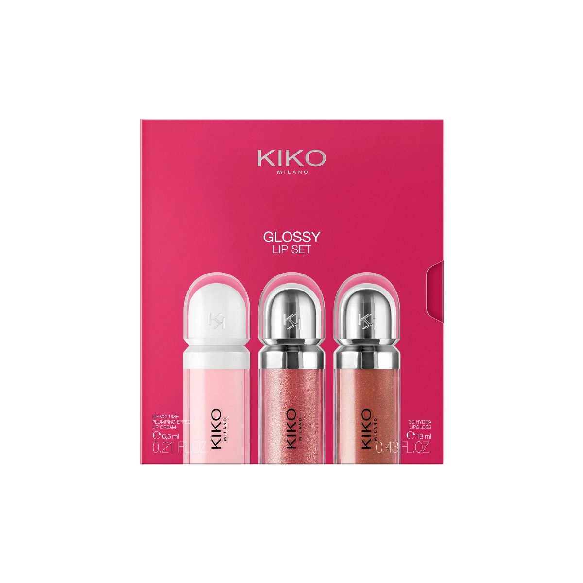 KIKO Milano Lipgloss-Set KIKO Milano GLOSSY LIP SET - Lippen-Make-up Set - 0, 3-tlg.