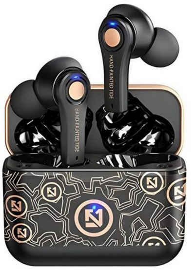 REDOM Kopfhörer Headset Ohrhörer Earbuds Bluetooth 5.0 In Ear Kabellos Bluetooth-Kopfhörer (IP6 Wasserdicht, Siri, Bluetooth, True Wireless, High-Fidelity-Sound, Rauschunterdrückung)