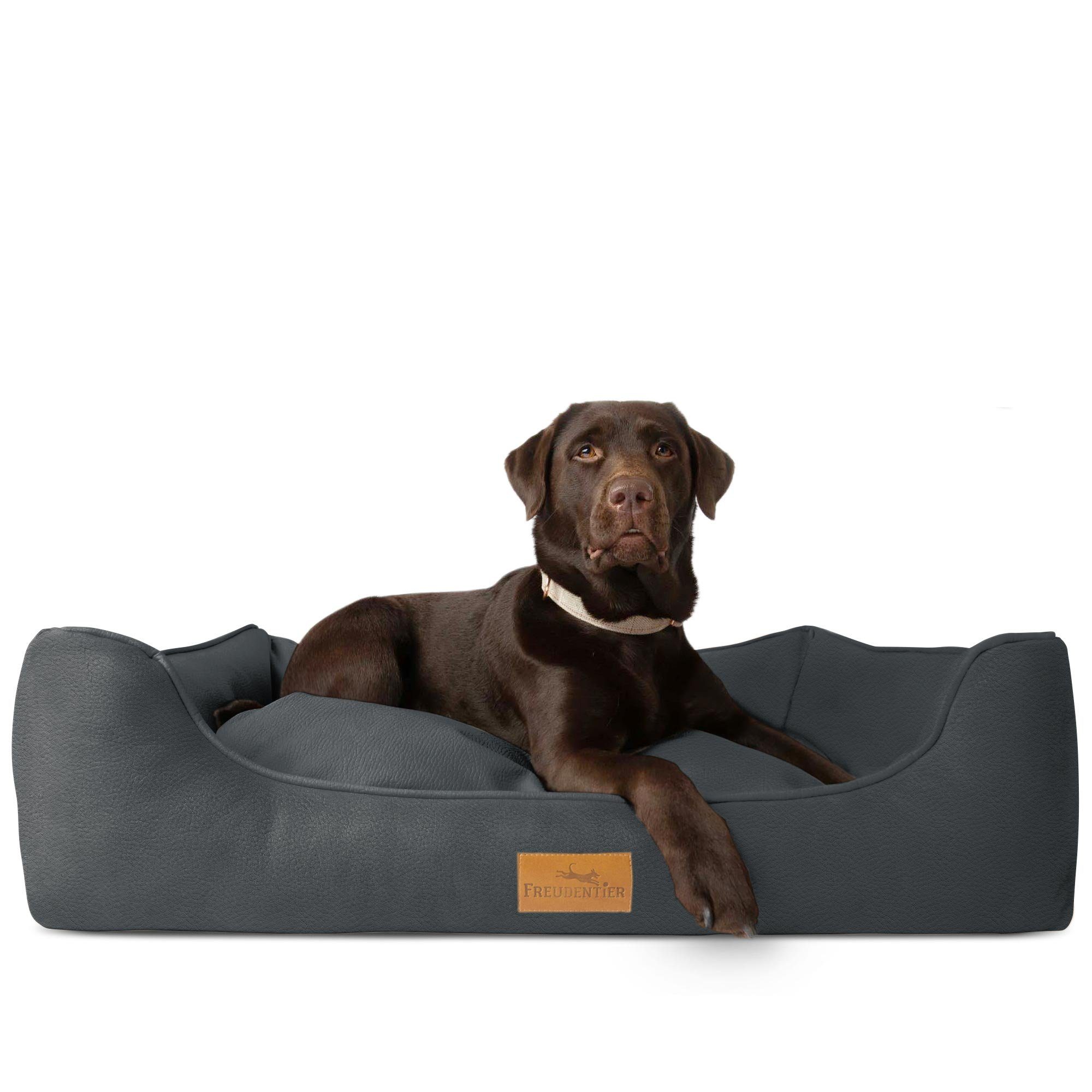 Freudentier Hundekorb Orthopädisches Hundebett mit Memory Foam, Made in EU