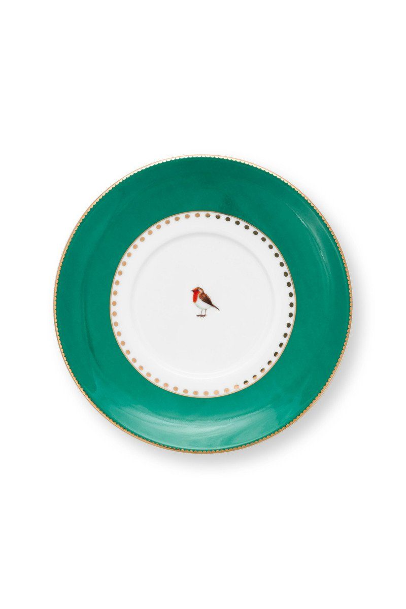 PiP Studio Espressotasse Love Birds Stripes Espressotasse m.U. grün 125ml, Porzellan, Espresso Cup & Saucer Love Birds Stripes Emerald-Green 125ml – Bild 4 von 5