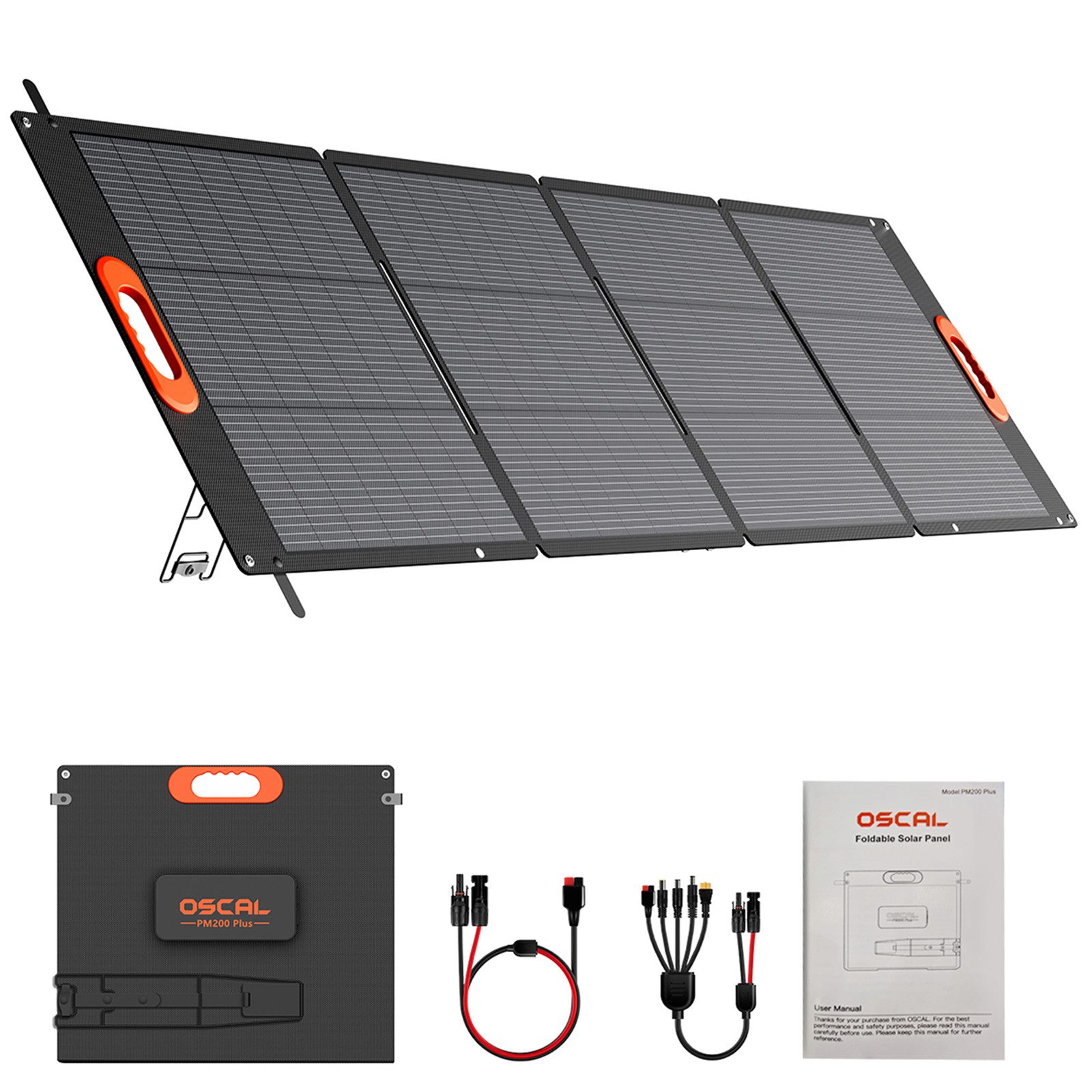 OSCAL Solarmodul Solarpanel 200W/400W 23% Monokristallines,wasserdichtes Solarladegerät, (1-St), Solar Ladegerät für Powerstastion