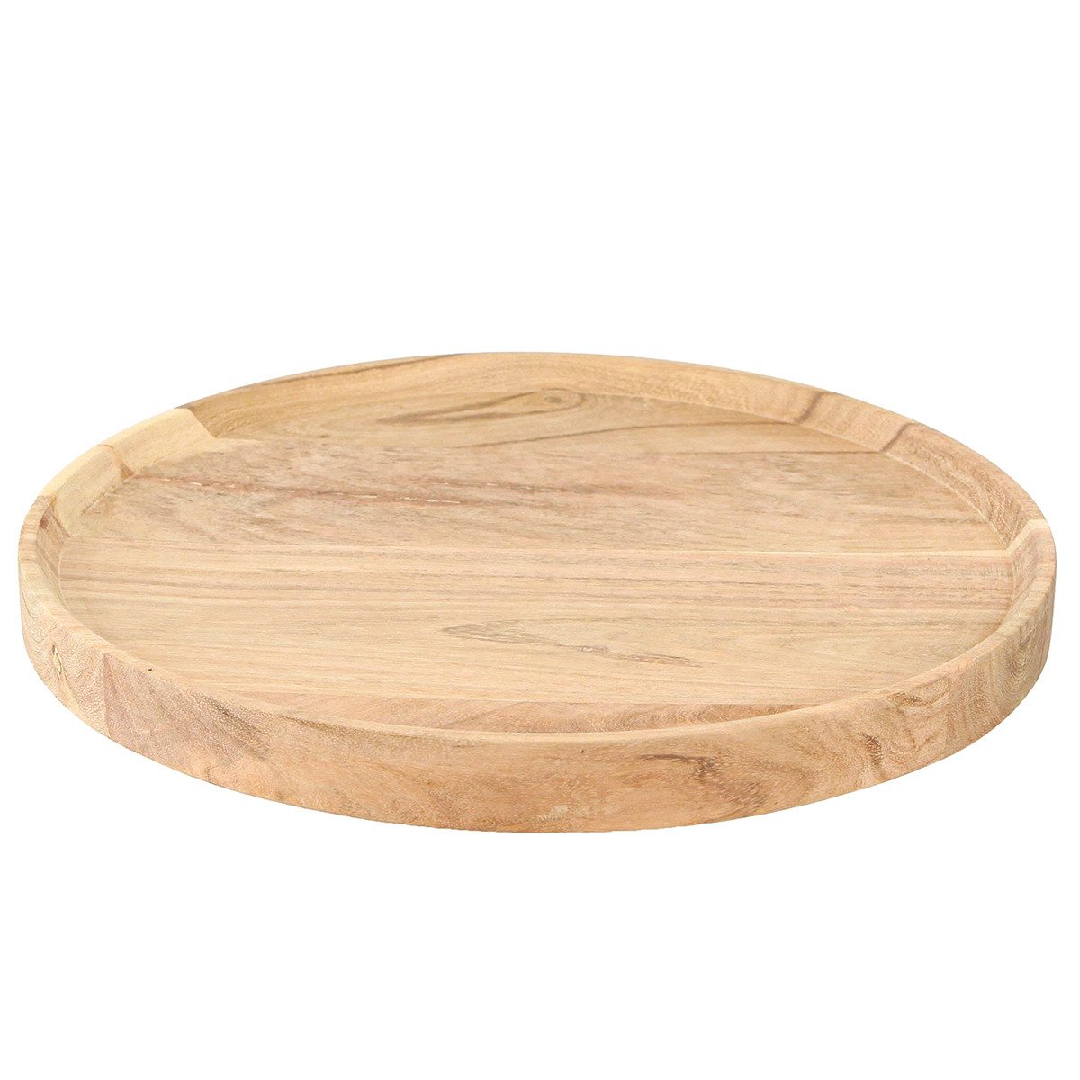 Dekotablett Rundes Akazienholz Tablett Ø30cm – Natur Servier- & Dekotablett
