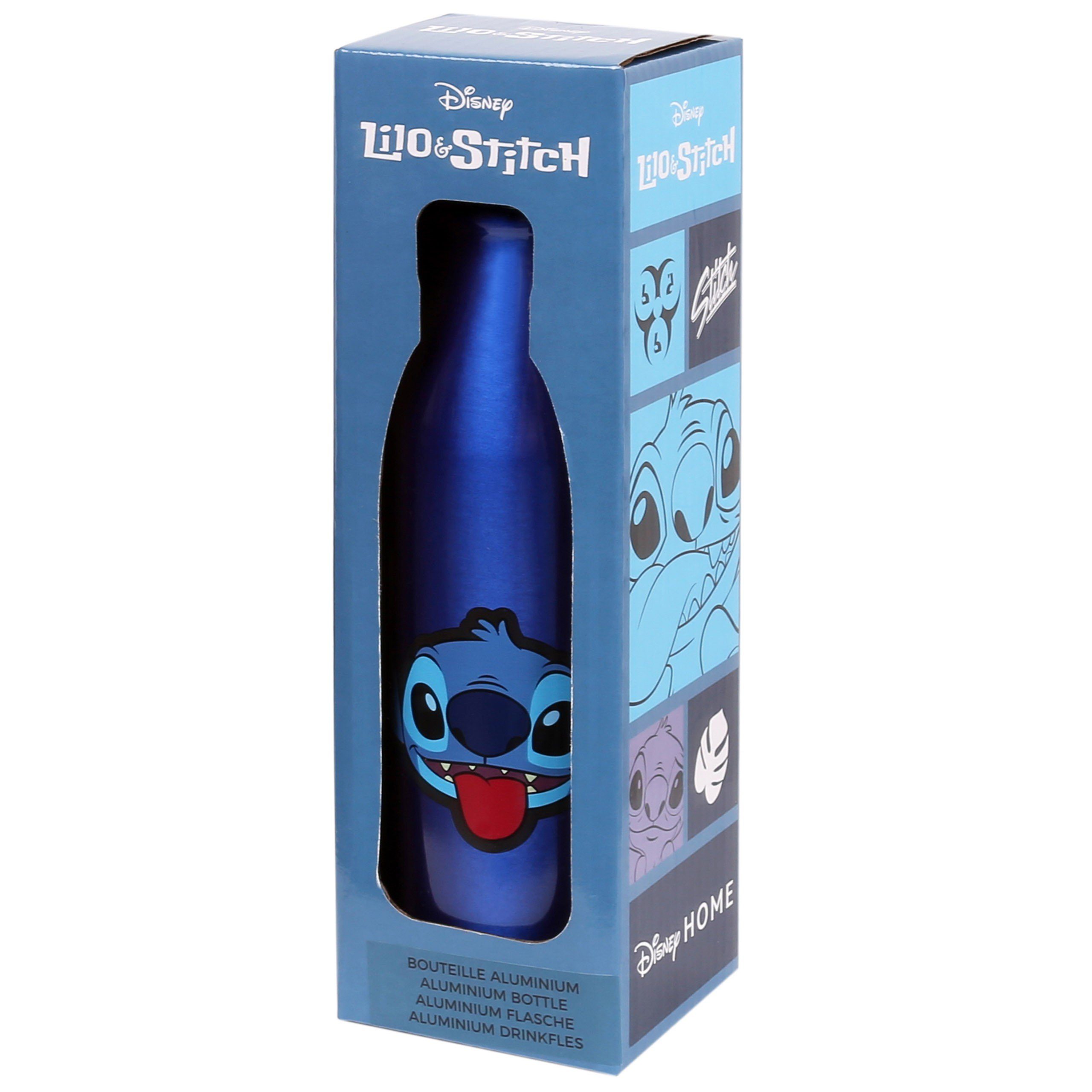 marineblau Sarcia.eu Trinkflasche Trinkflasche Aluminium Stitch Disney 600ml
