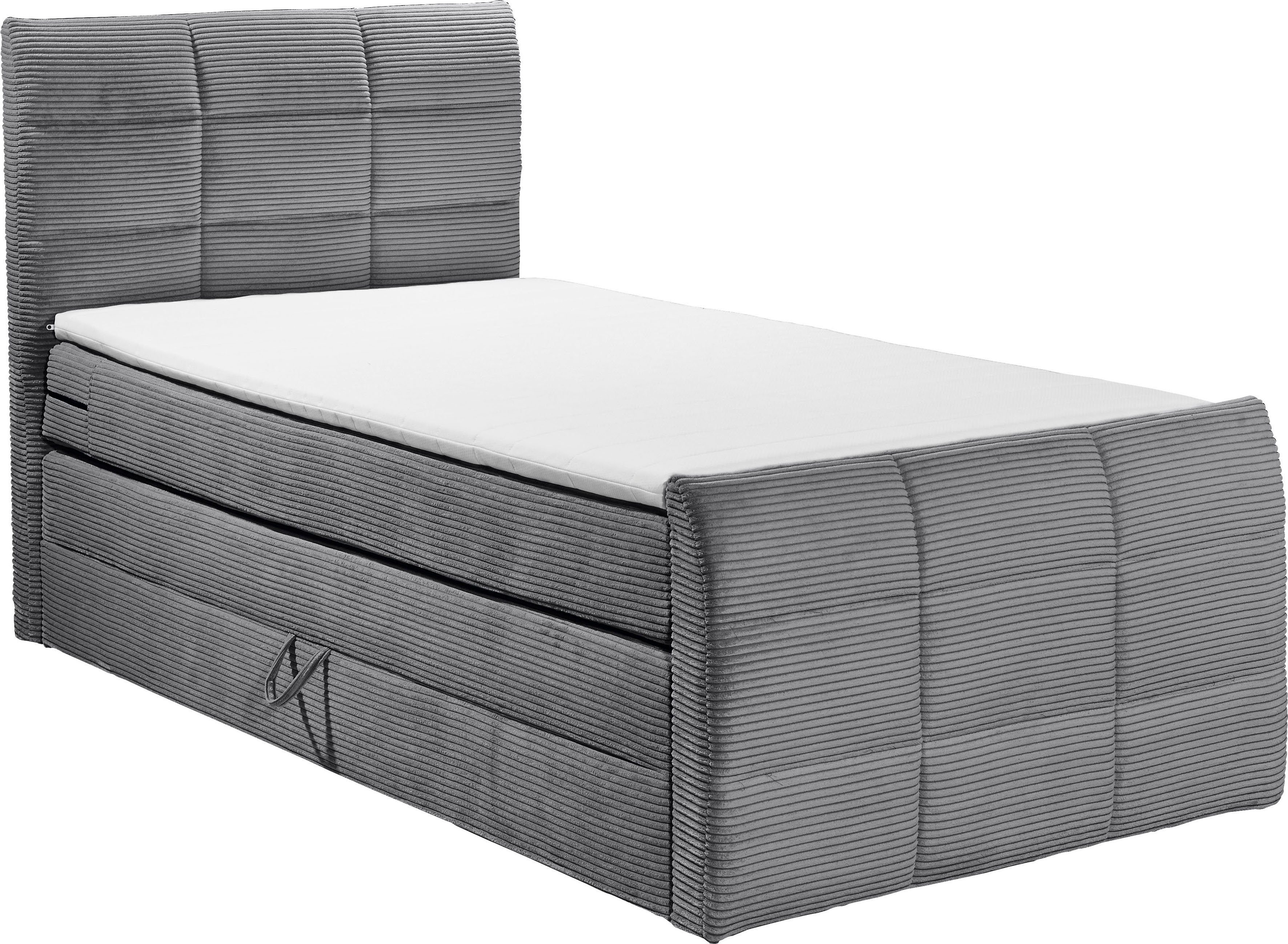 ED EXCITING DESIGN Boxspringbett Bolivia, harte Seite mit Kokosmatte, weiche Seite mit Filzabdeckung