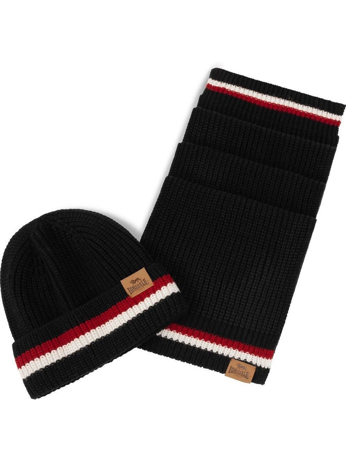 Lonsdale Strickmütze Butleigh Unisex Schal und Mütze Set
