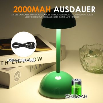 oyajia LED Tischleuchte Touch Tischlampe, Kabellose LED Tischlampe, IP54 Wasserdicht Pilzlampe, LED fest integriert, Kaltweiß/Naturweiß/Warmweiß, Wiederaufladbarer 2000mAh-Akku, für Esszimmer Schlafzimmer Café