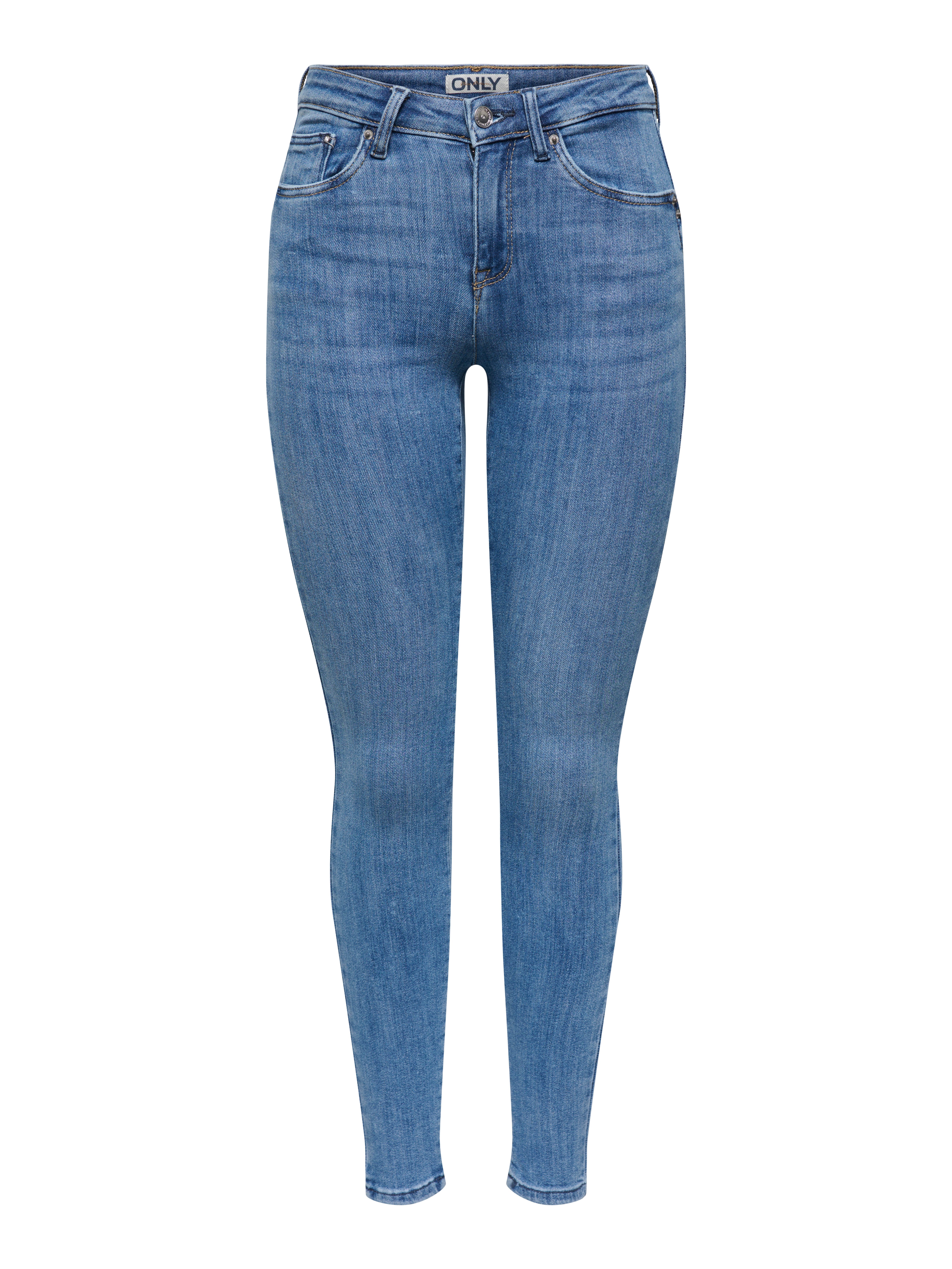 ONLY Skinny-fit-Jeans ONLPOWER MID WAIST PUSH UP ANK DET DNM Baumwollmischu günstig online kaufen