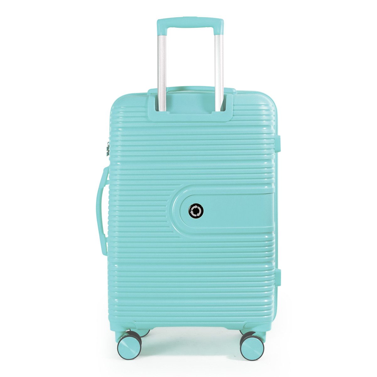 NEWCOM Hartschalen-Trolley Hartschalenkoffer / PP Reisekoffer / Ultra Leichter Rollkoffer, 4 Rollen, 20'' 55cm Handgepäck, Blau, Zahlenschloss und Teleskopgriff