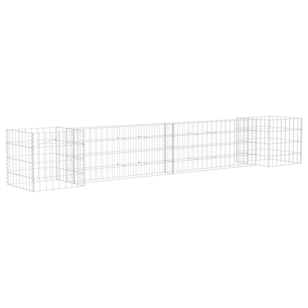 vidaXL Blumentopf H-förmiger Gabionen-Pflanzkorb Stahldraht 260x40x40 günstig online kaufen