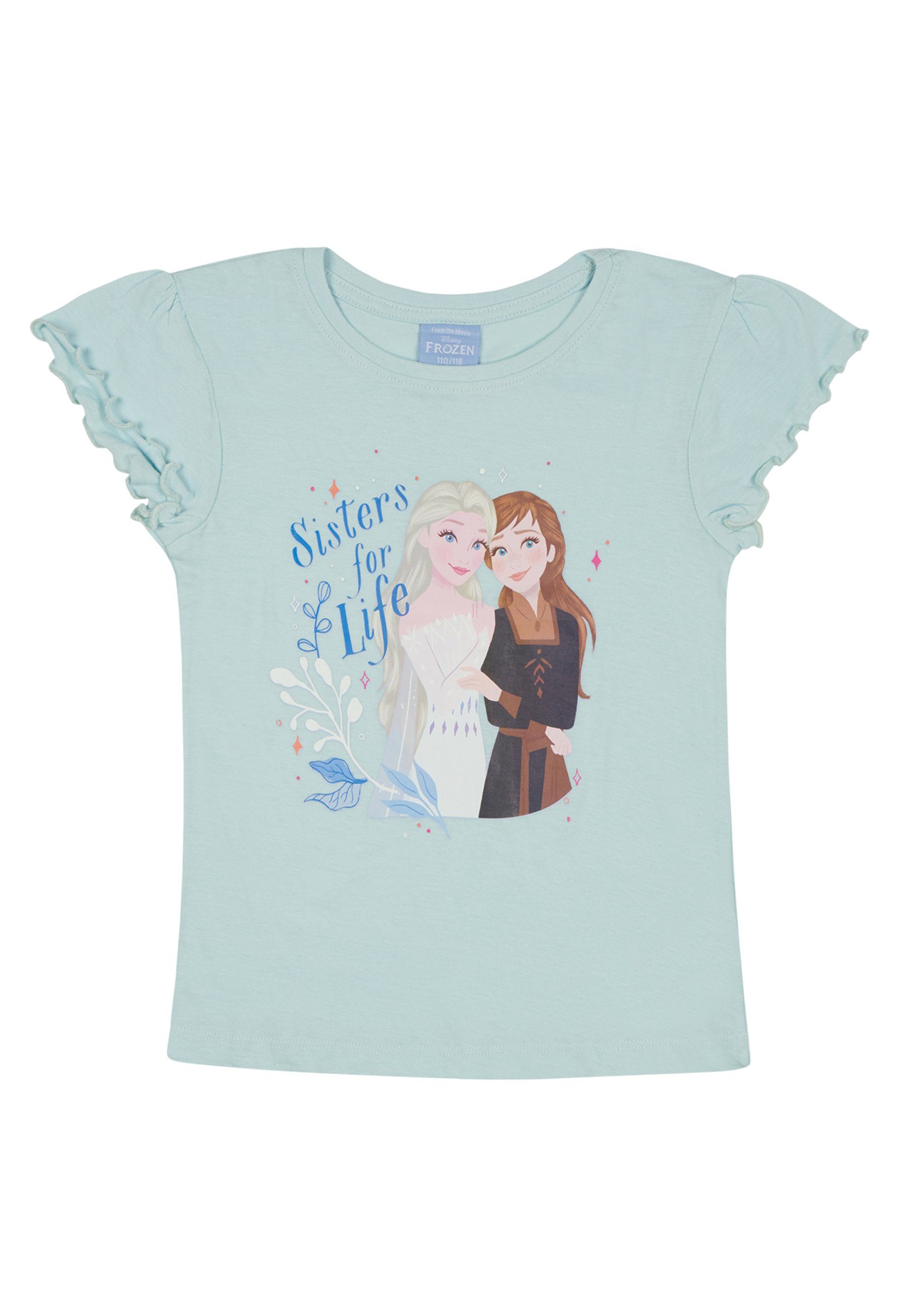 Top - T-Shirt Shirt Die Oberteil Mädchen Anna Elsa ONOMATO! Eiskönigin T-Shirt Frozen
