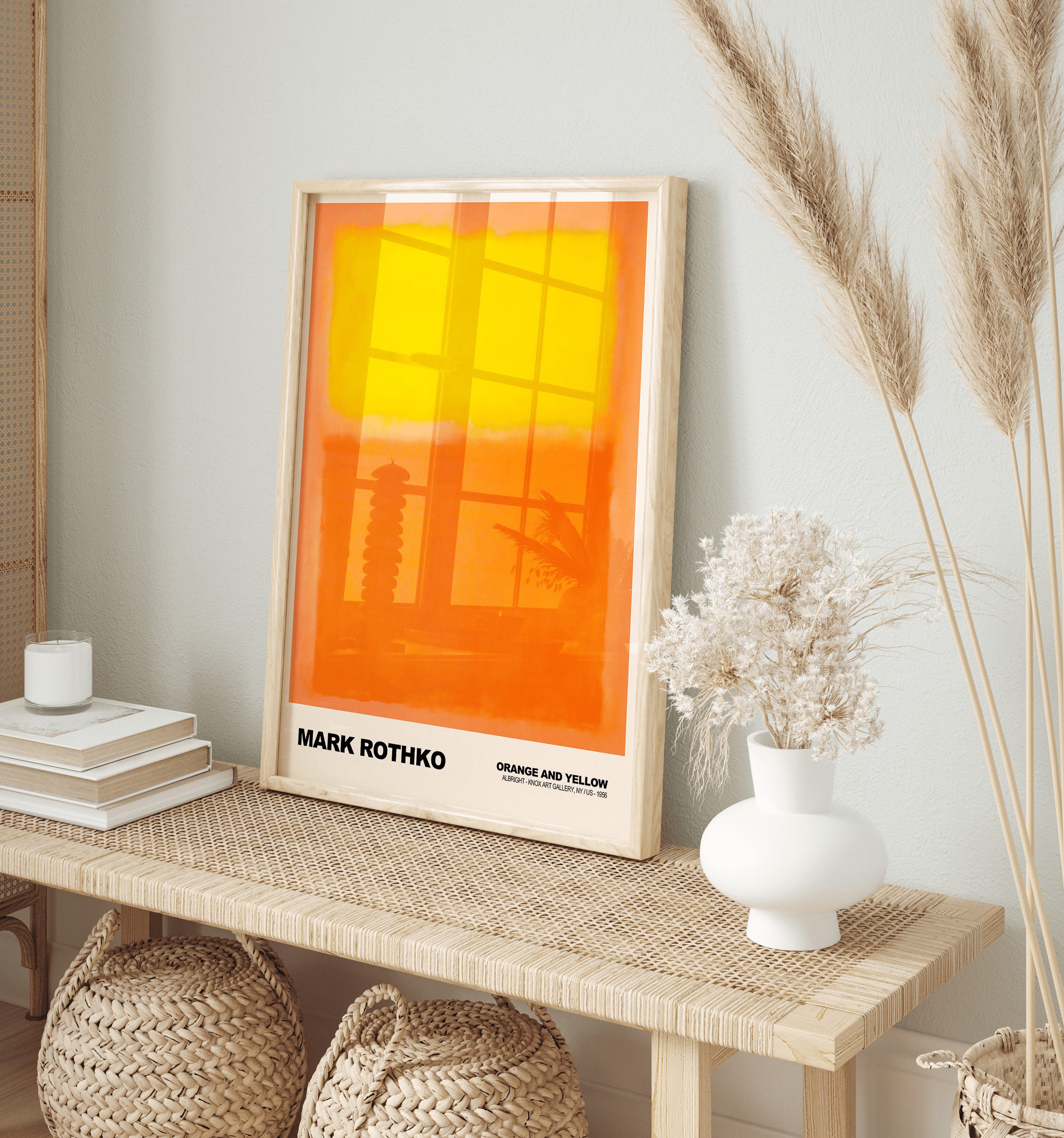 JUSTGOODMOOD Poster Mark Rothko Orange and Yellow Abstrakter Expressionismus Farbfeld Prin, (1 St) – Bild 5 von 5