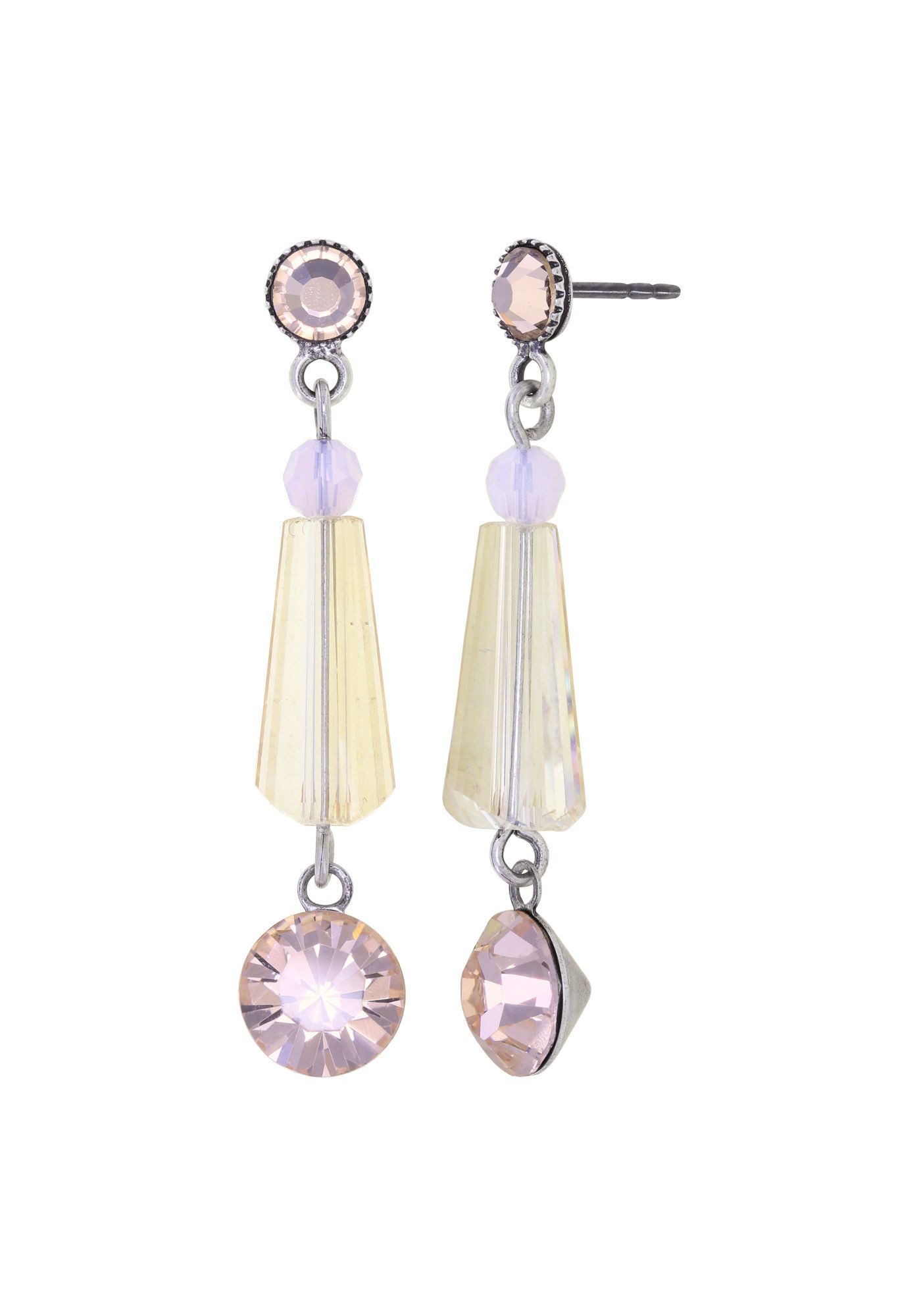 KONPLOTT Paar Серьги-гвоздики Konplott Серьги-гвоздики hängend Daily Desire pink Antik Silber Серьги