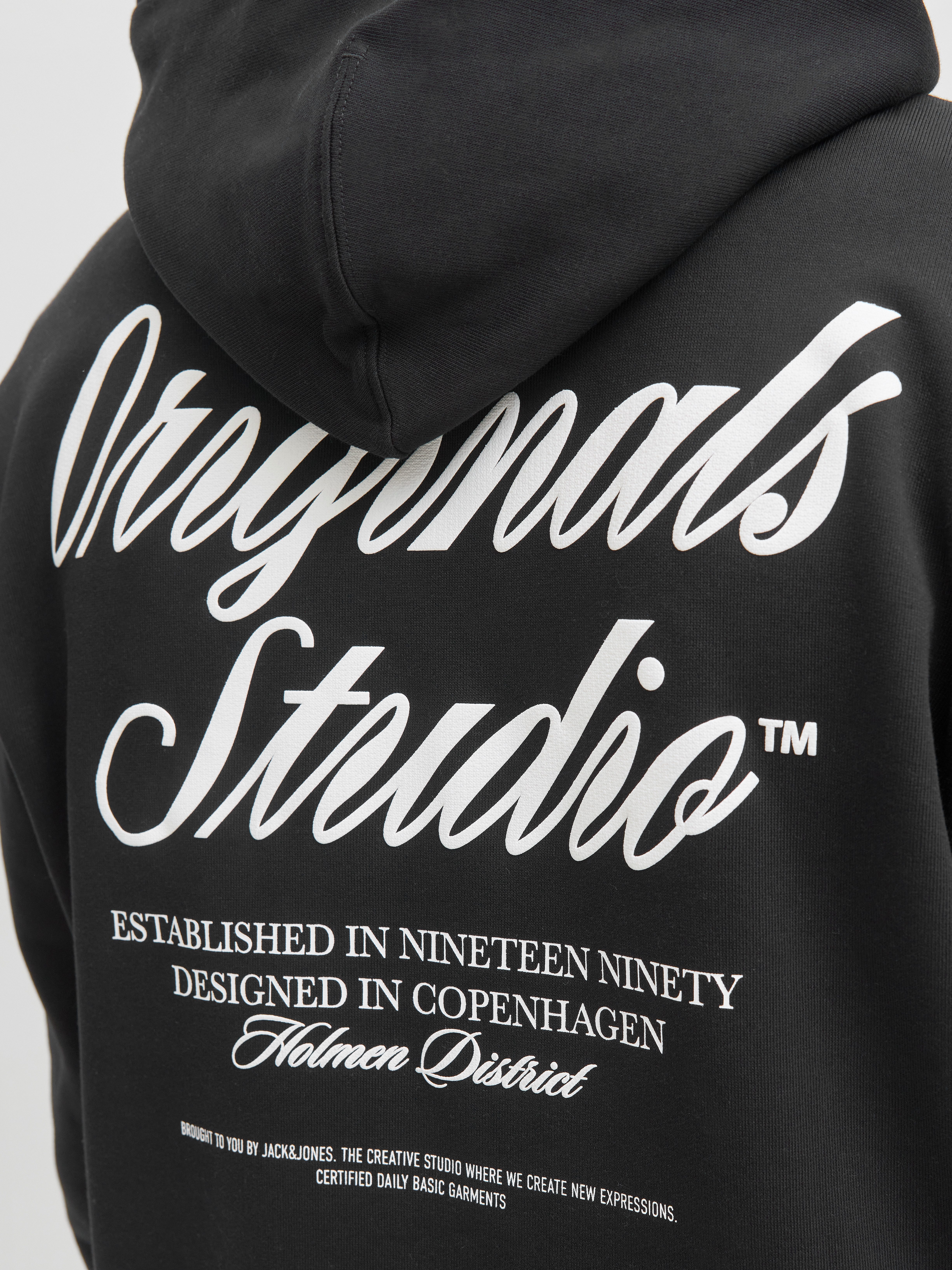 Jack & Jones Kapuzensweatshirt JORNORREBRO TYPO BACK SWEAT HOOD SN mit Print