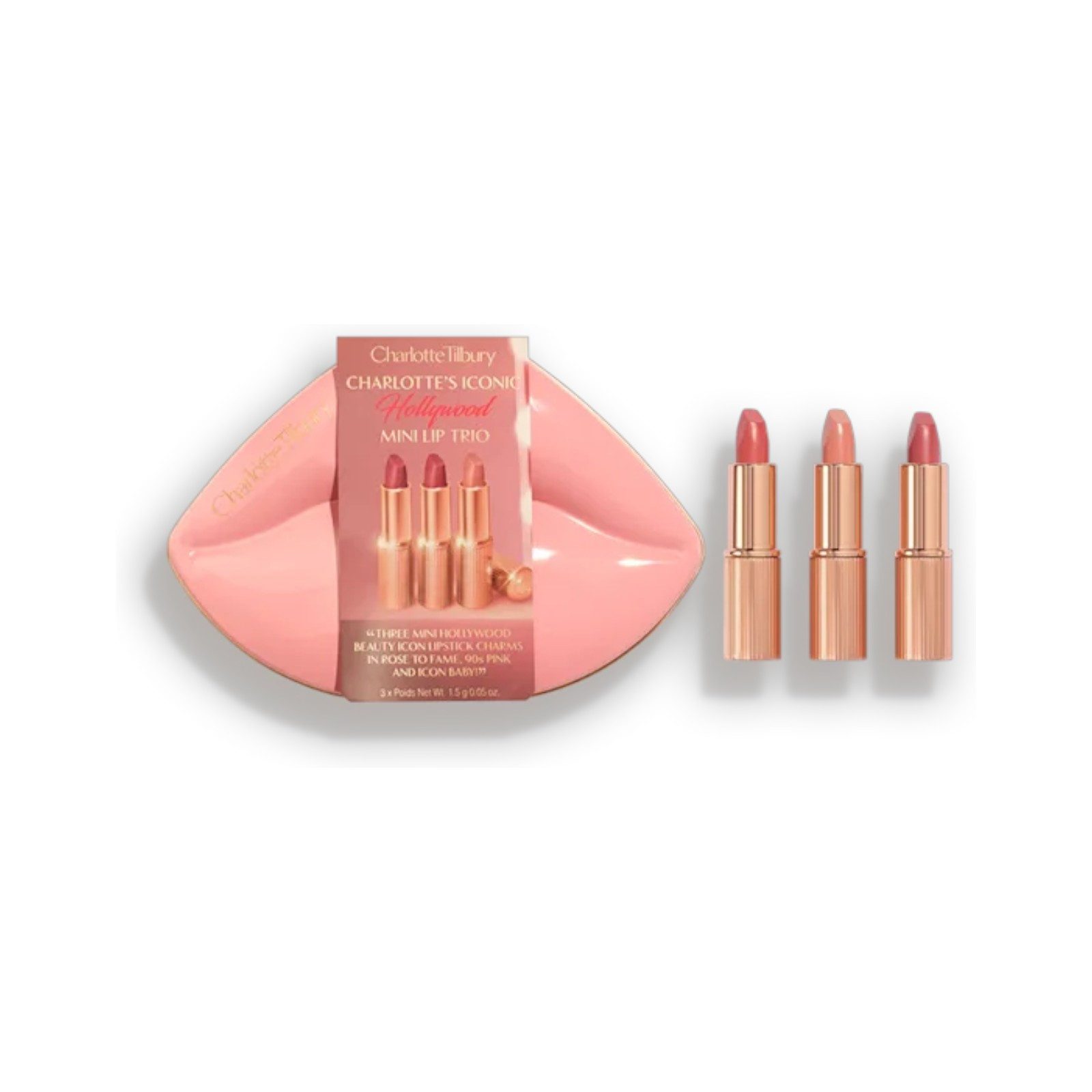CHARLOTTE TILBURY Lippenstift-Set HOLLYWOOD ICONIC MINI LIP TRIO, 3-tlg.