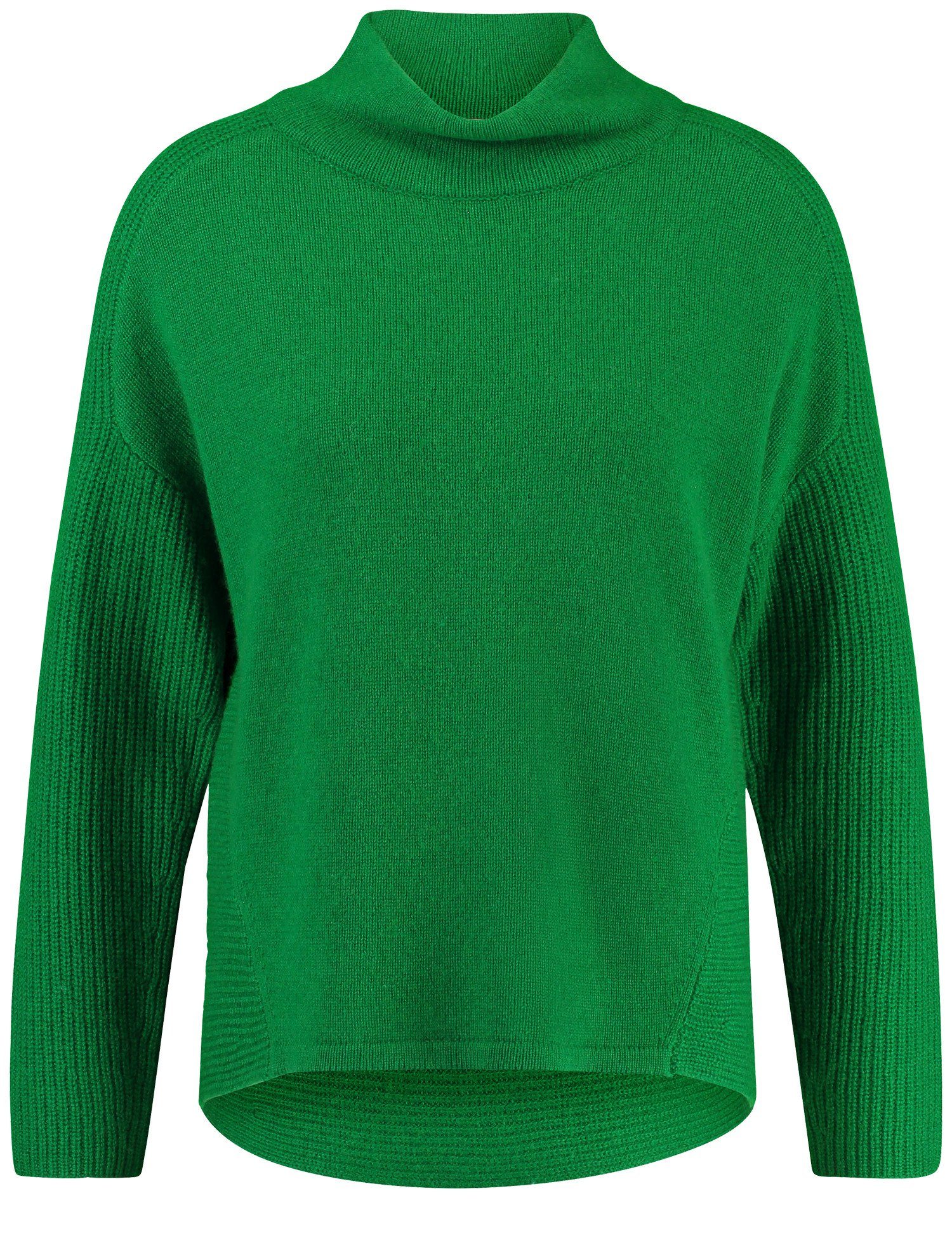 GERRY WEBER Rundhalspullover Pullover und Kaschmiranteil Green Bright Strick-Mix aus