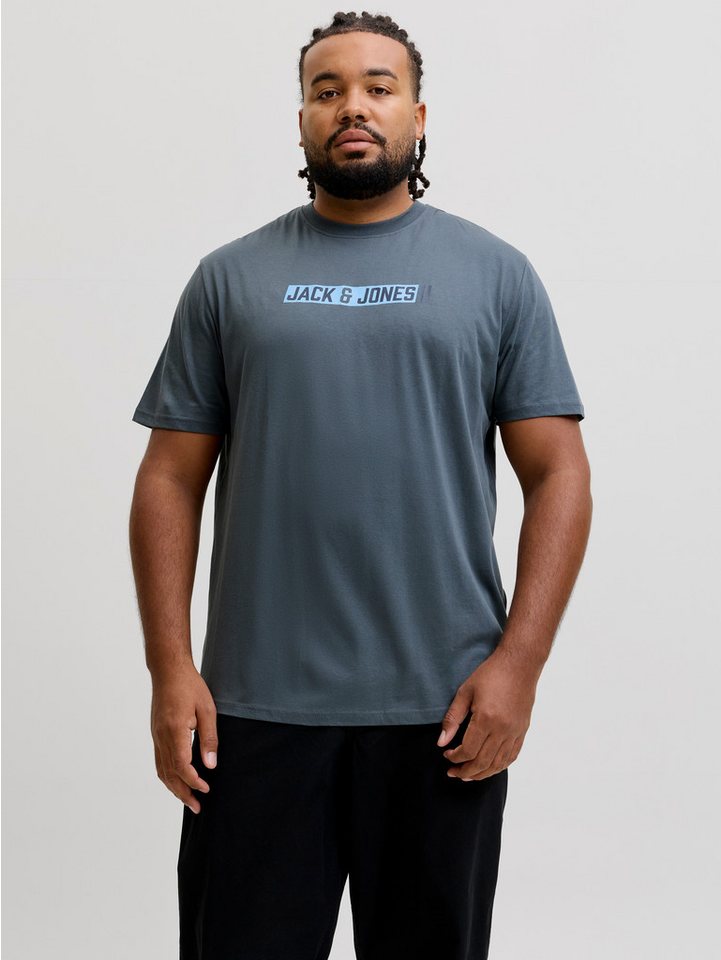 Jack & Jones PlusSize Rundhalsshirt JJMUNK TEE SS CREW NECK SN PLS Baumwolle, normal geschnitten