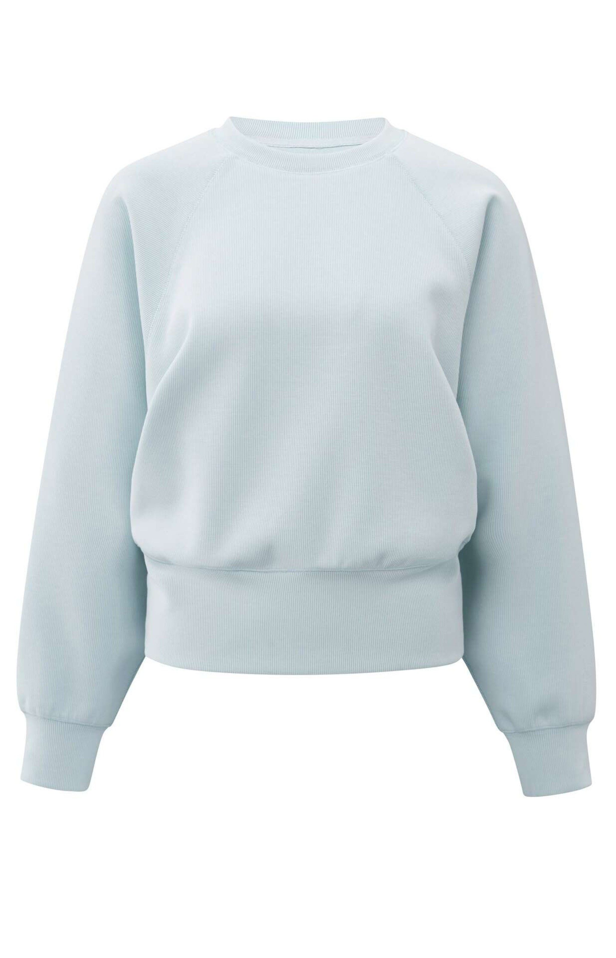 YAYA Sweatjacke Geripptes Raglan-Sweatshirt