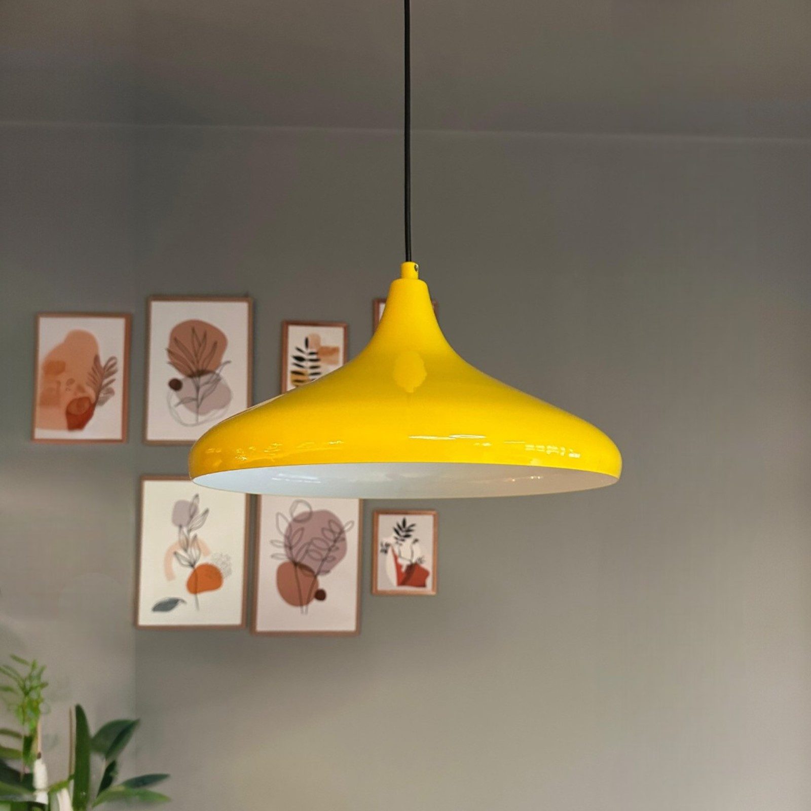 Bamyum Pendelleuchte Bamyum Pendelleuchte Durchmesser 35 cm E27 Metall Moderne Lampe, ohne Leuchtmittel