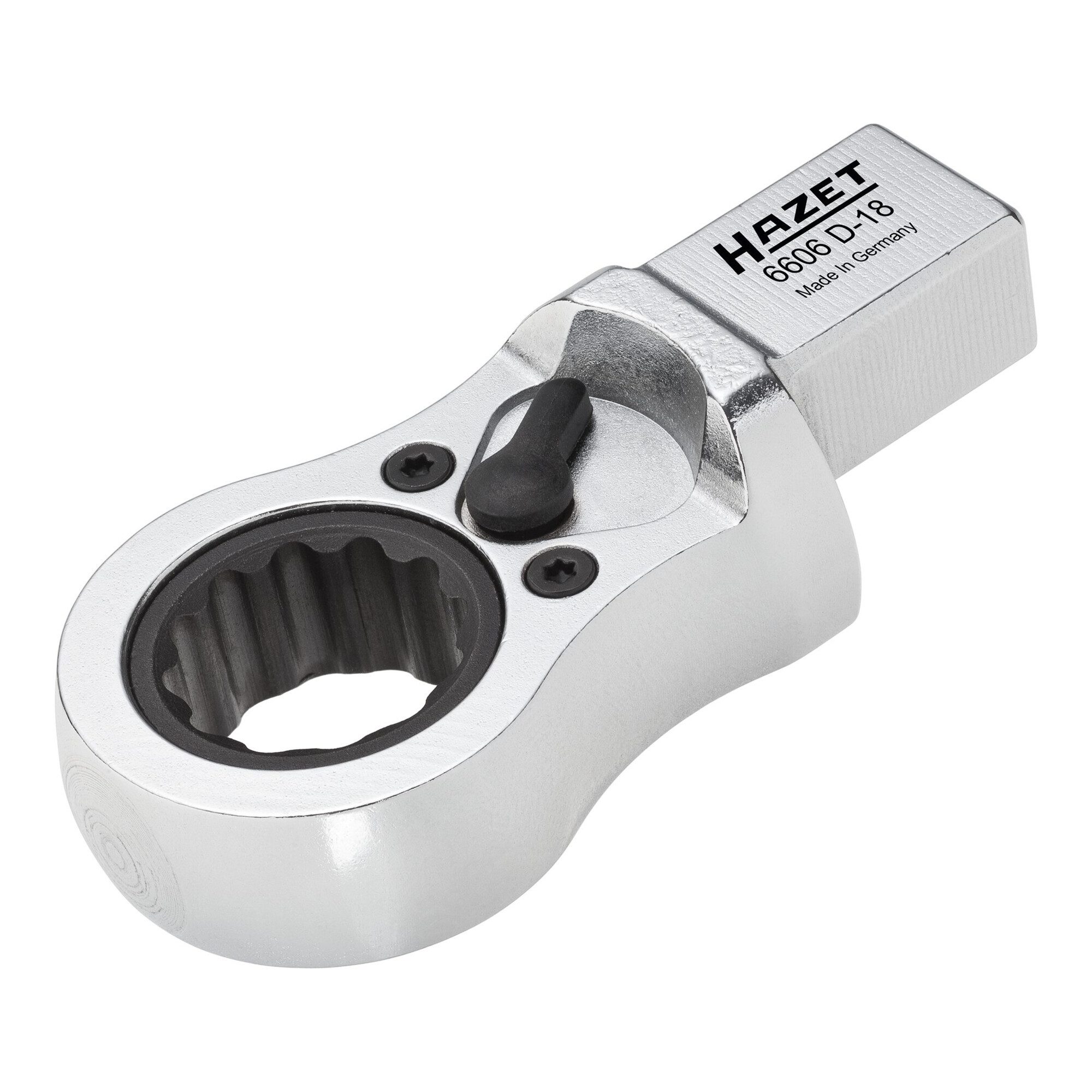 HAZET Schraube HAZET Einsteck-Ratschen-Ringschlüssel 6606D-18 Einsteck-Vierkant 14 x