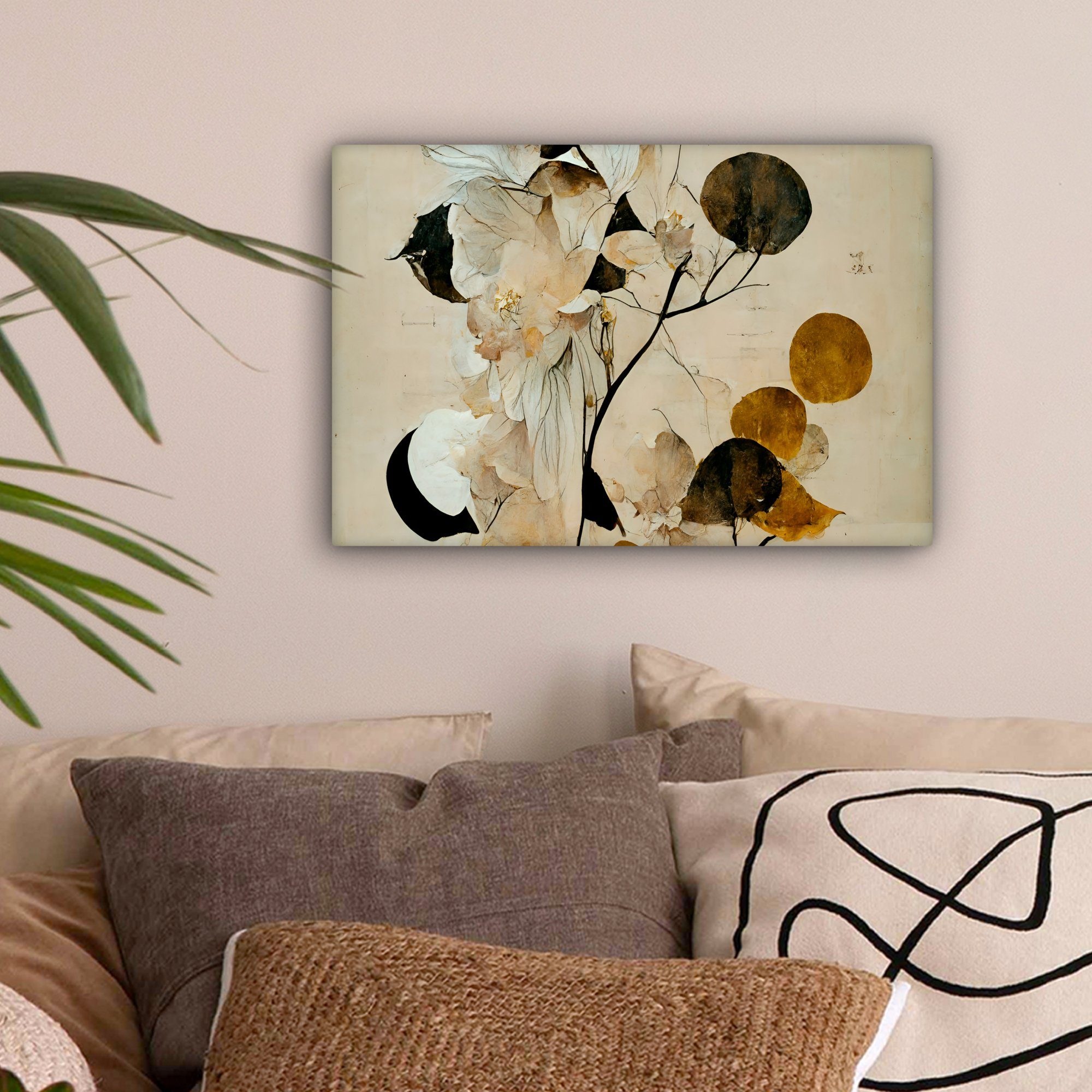 OneMillionCanvasses® Leinwandbild Blumen - Blätter - Baum - Pastell, Fotodr günstig online kaufen