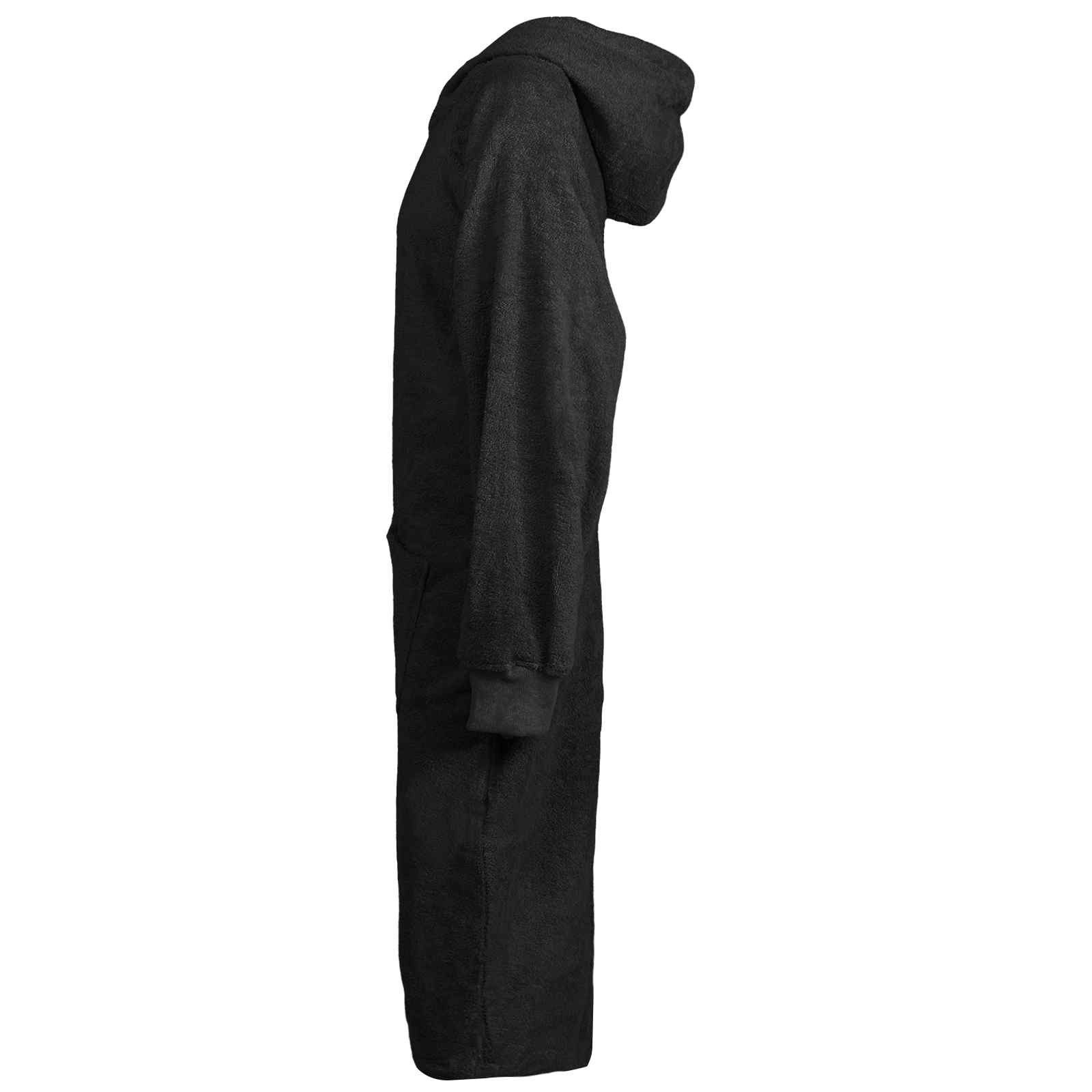 vidaXL Bademantel Decken-Hoodie KINN Schwarz XL Baumwolle, Baumwolle