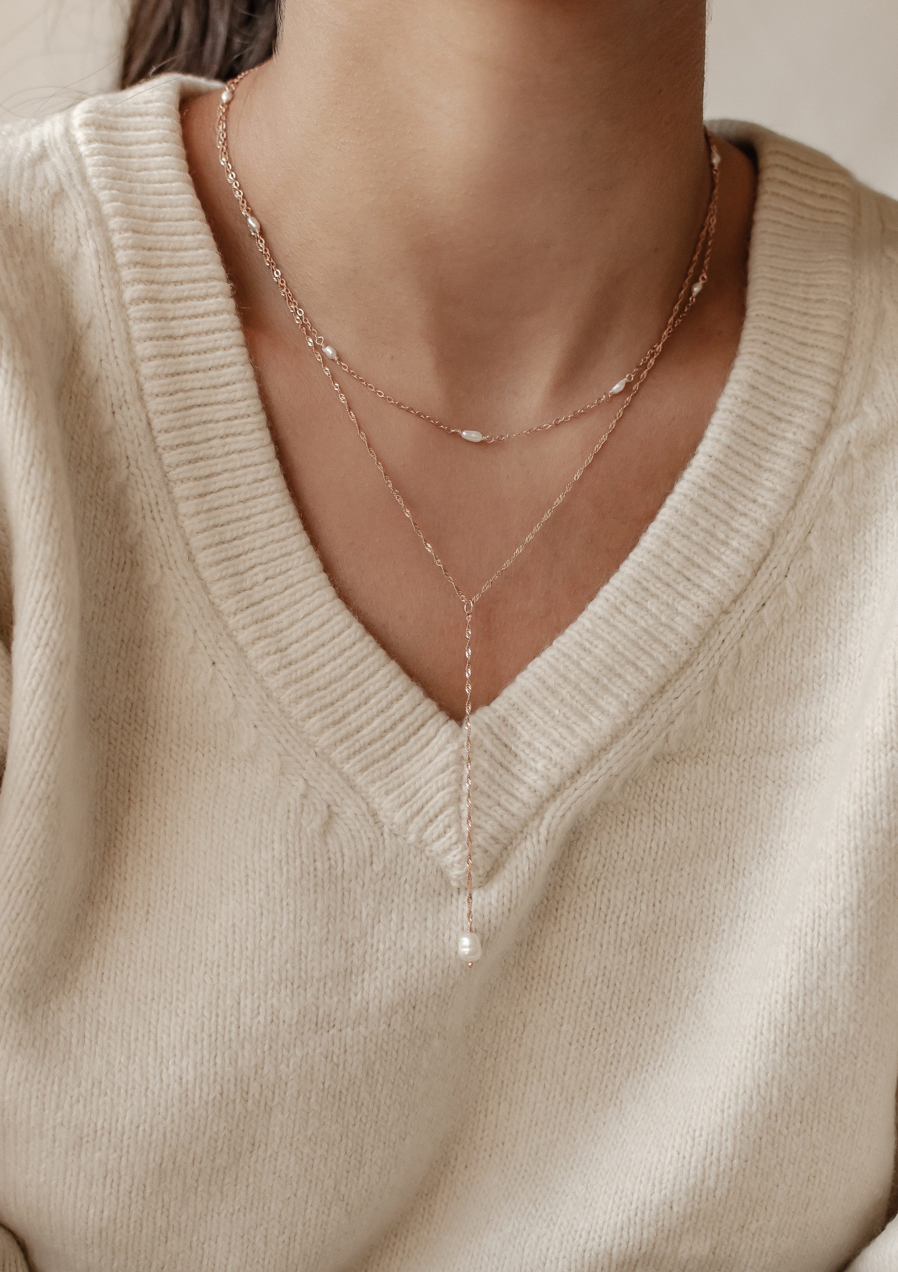 Hey Happiness Perlenketten-Set Damen Silber 925 günstig online kaufen