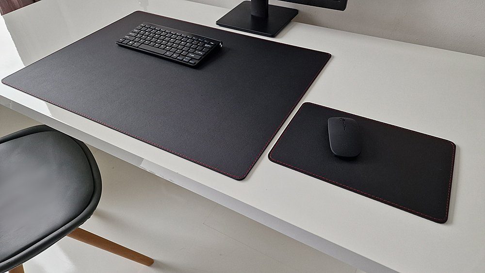 Profi Mats Schreibtischunterlage mit Mauspad Sanftlux Kunst Leder in 12 Farben 3 Gr.