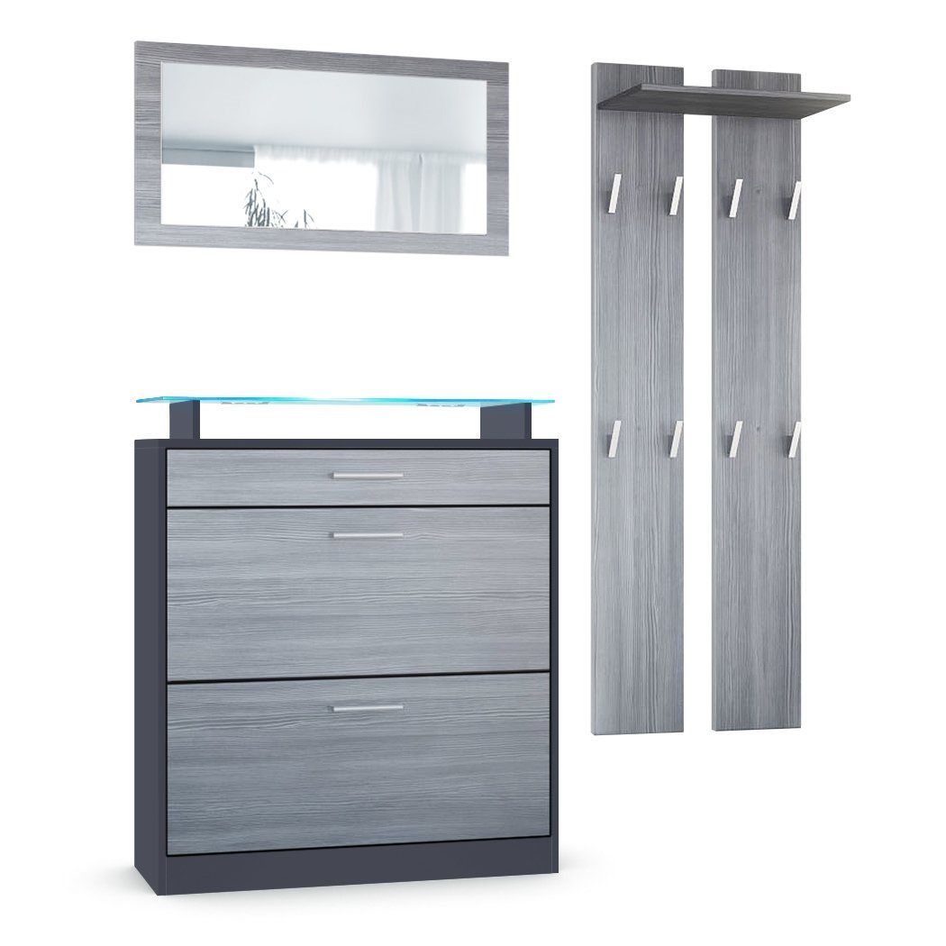 Vladon Garderoben-Set Loret, (Garderobenset bestehend aus günstig online kaufen