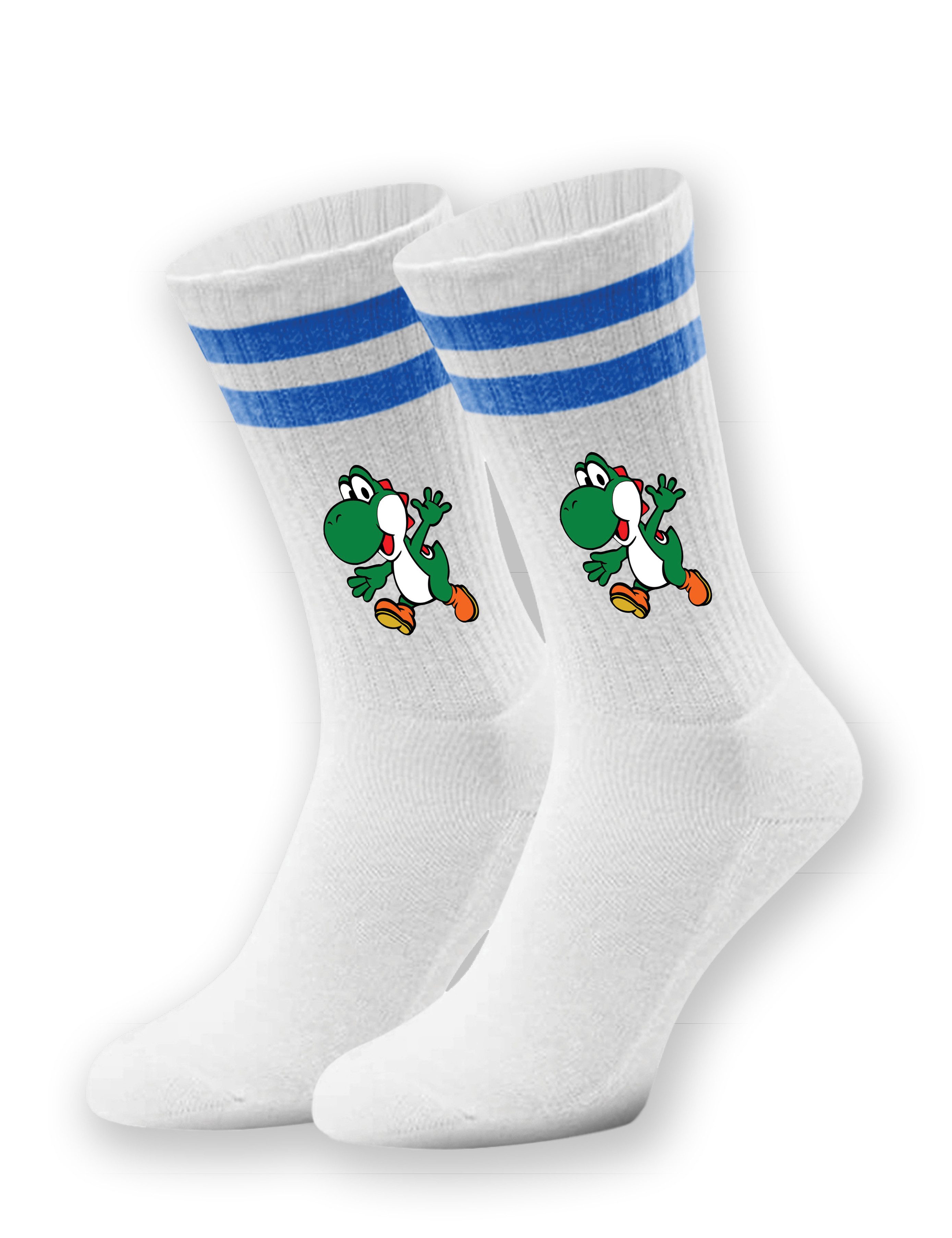 Youth Designz Tennissocken Unisex Socken "Yoshi Game" Aufdruck lustig Geschenk Statement mit verstärkter Verse und Zehenbereich