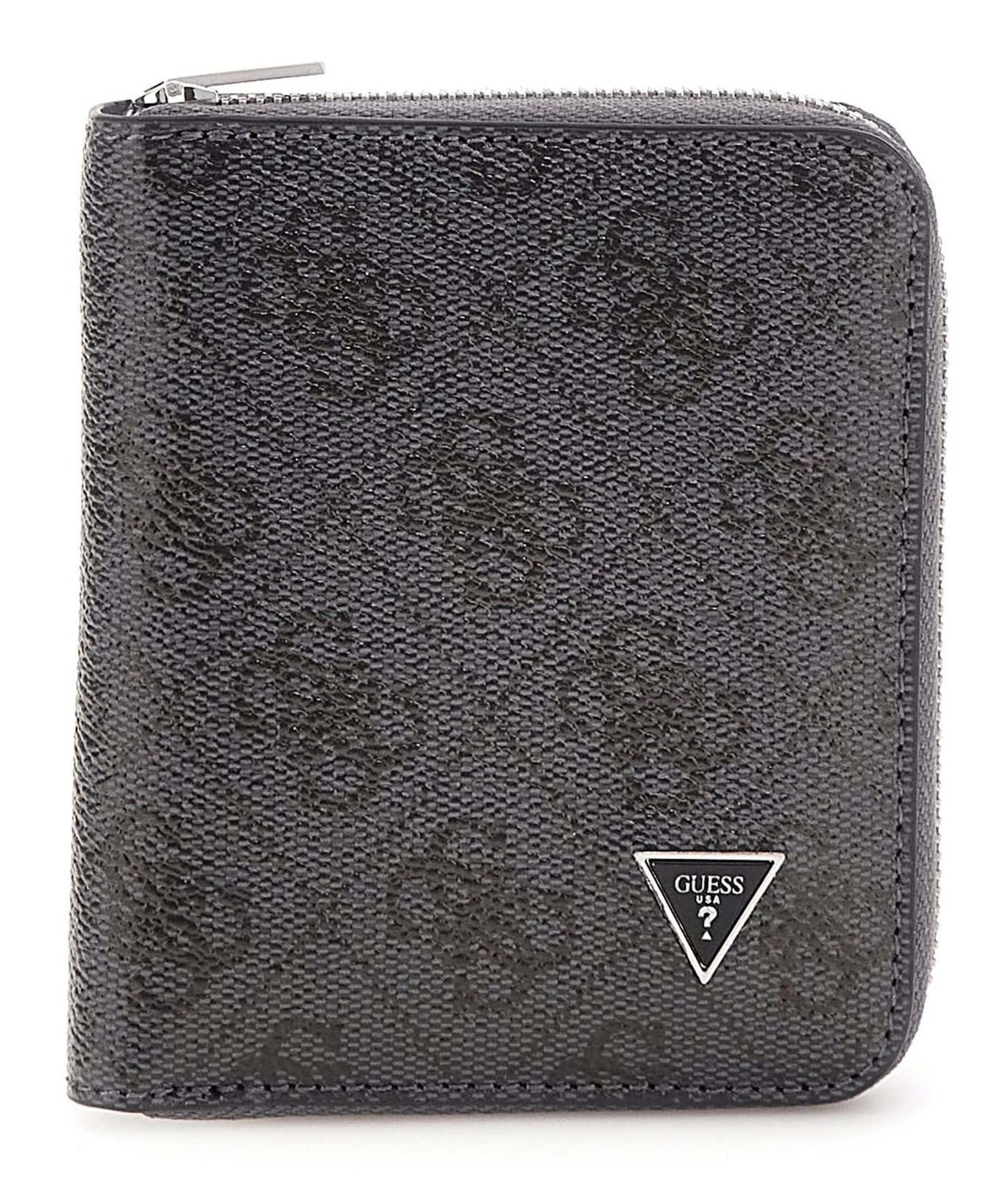 Guess Geldbörse Zip Around Wallet, aus echtem Leder mit RFID-Blocker Schutz
