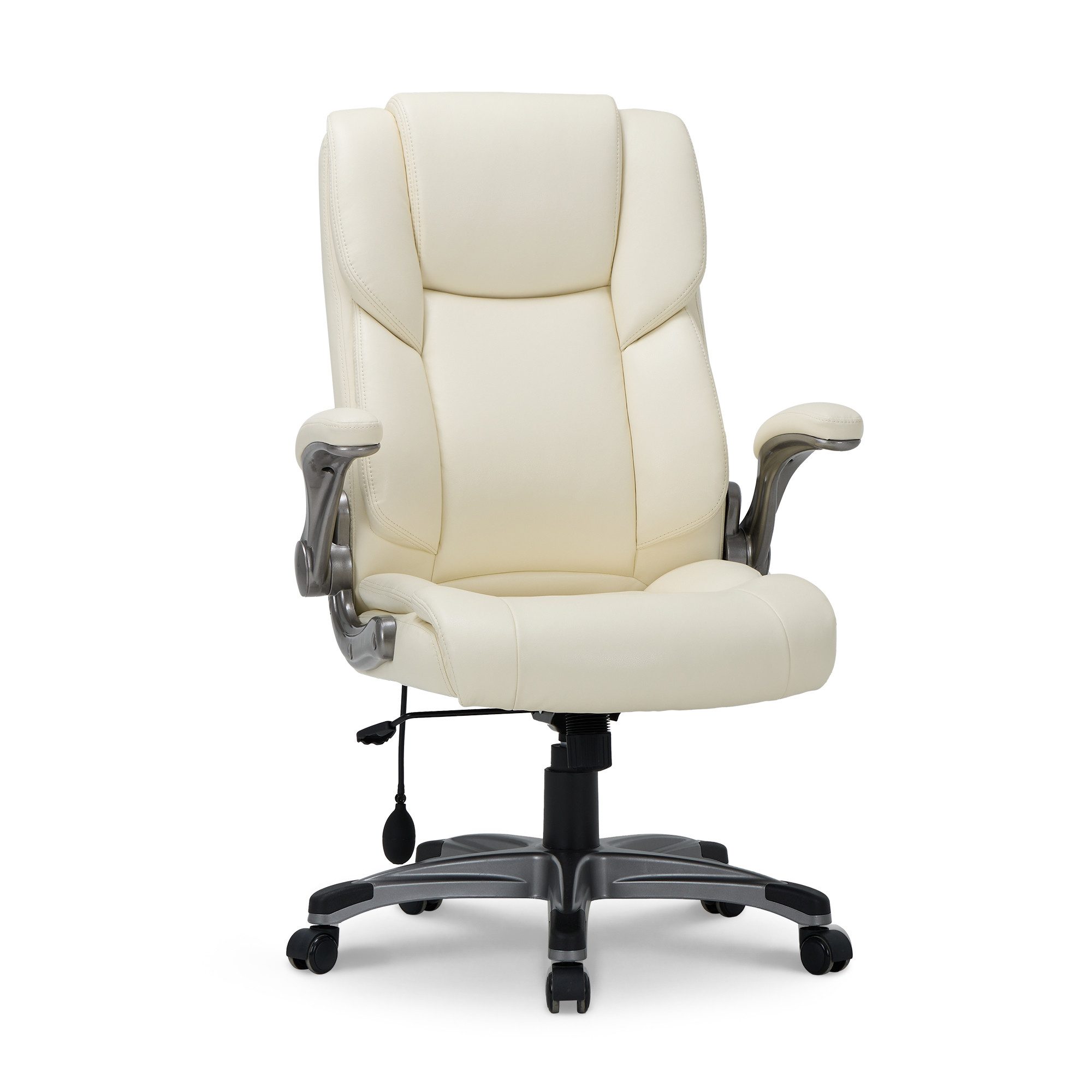 smartue Bürostuhl Ergonomischer Bürostuhl mit hoher Rückenlehne und Klapparmlehnen, Verstellbarer Schreibtischstuhl mit Neigungsfunktion …