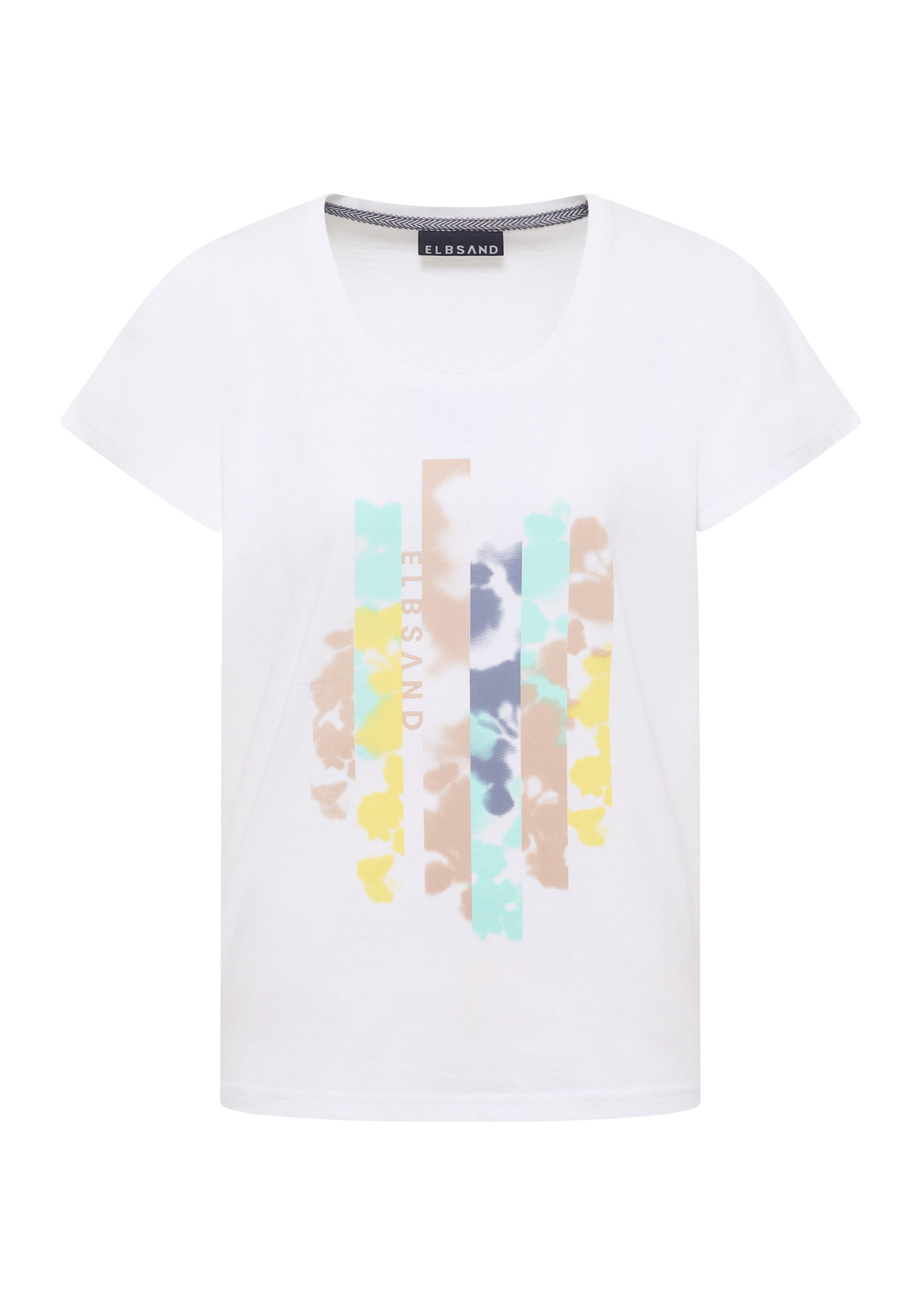 Elbsand T-Shirt ELBSAND Grima T-Shirt bright white print