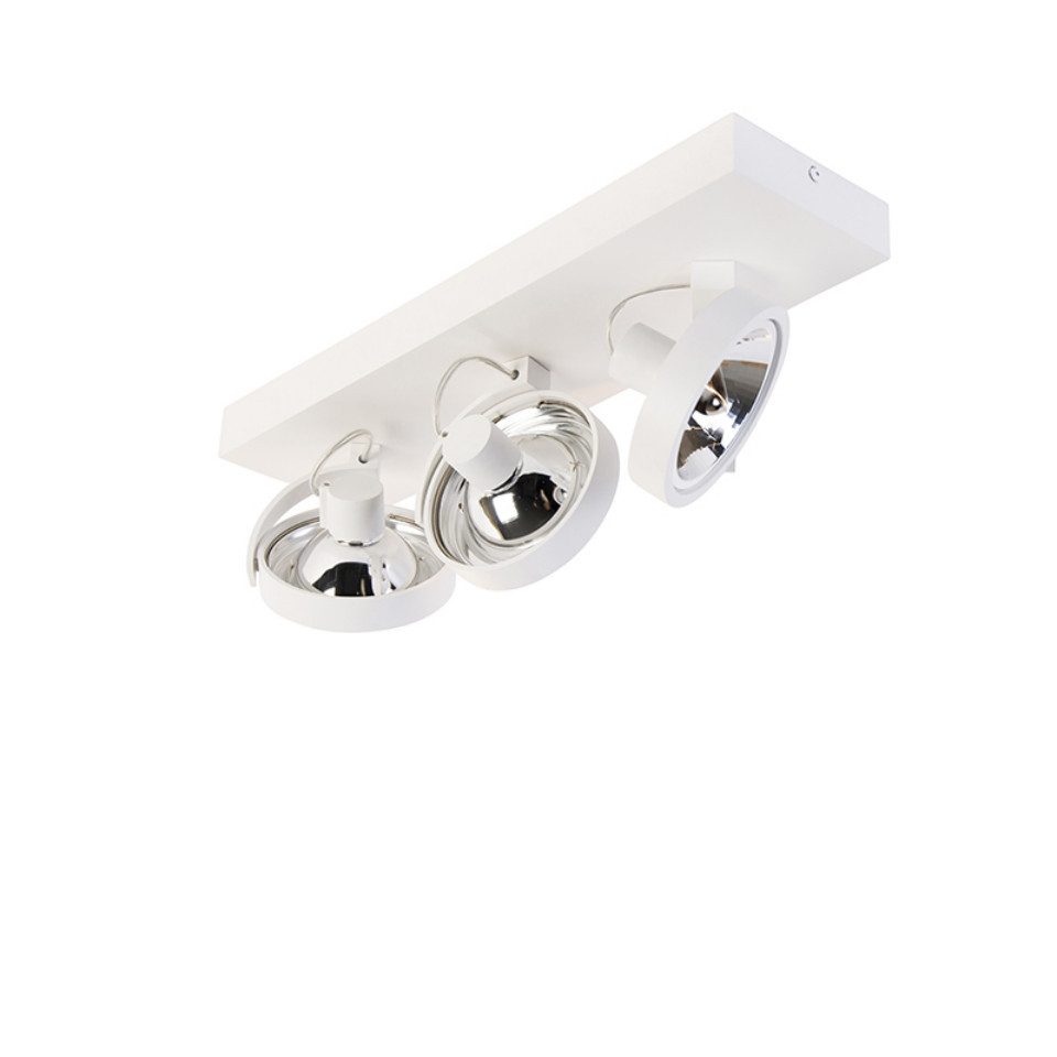 Qazqa LED Aufbaustrahler Go, ohne Leuchtmittel, Extra-Warmweiß, QAZQA Aufbau­spot, g9, Weiß, Aluminium, Modern