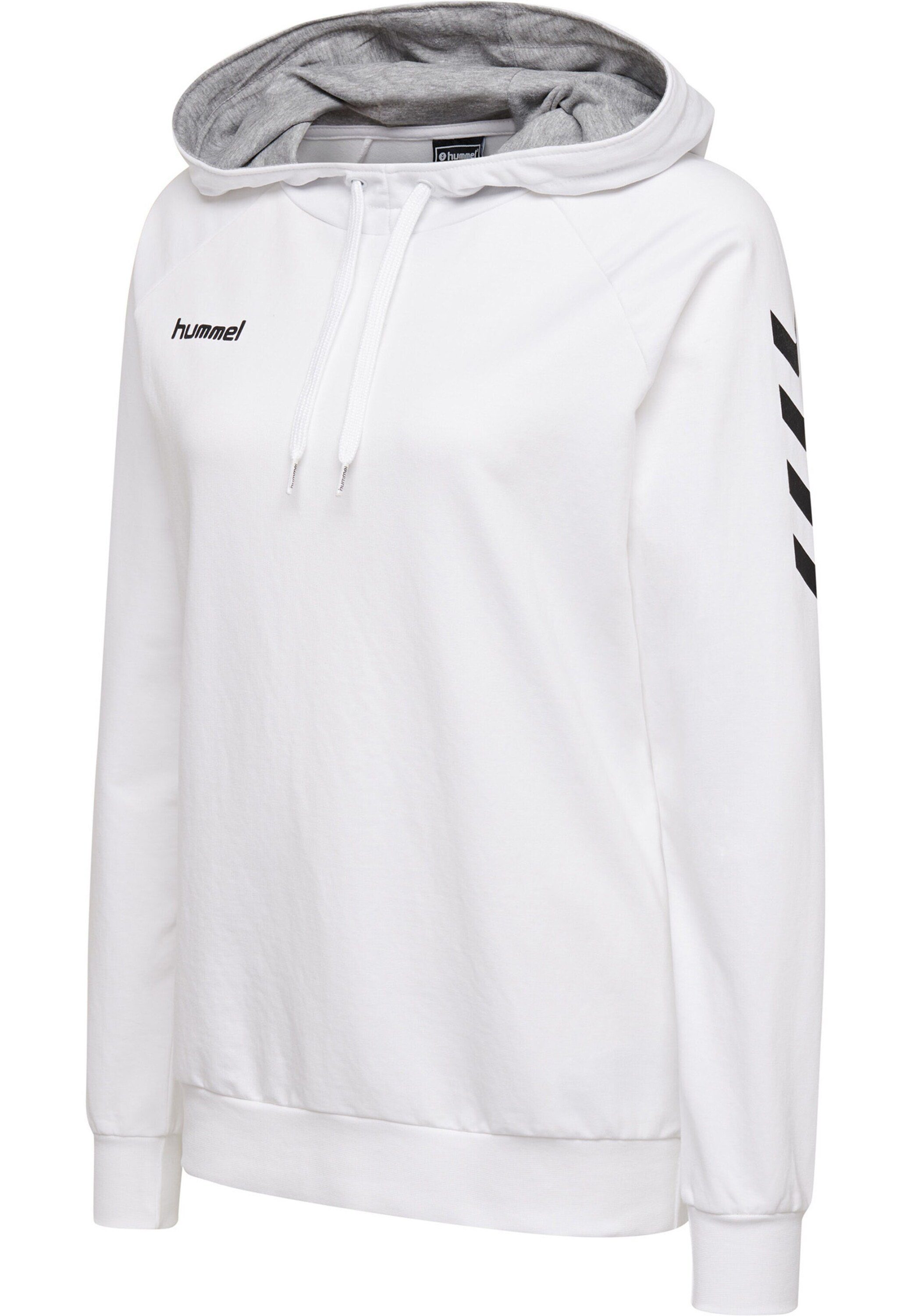 Weiß Plain/ohne hummel (1-tlg) Details Sweatshirt