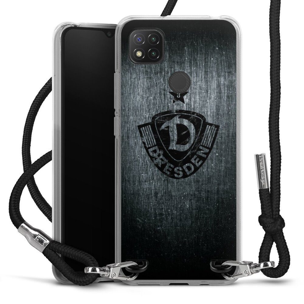 DeinDesign Handyhülle SG Dynamo Dresden Offizielles Lizenzprodukt Vintage, Xiaomi Redmi 9C Handykette Hülle mit Band Case zum Umhängen