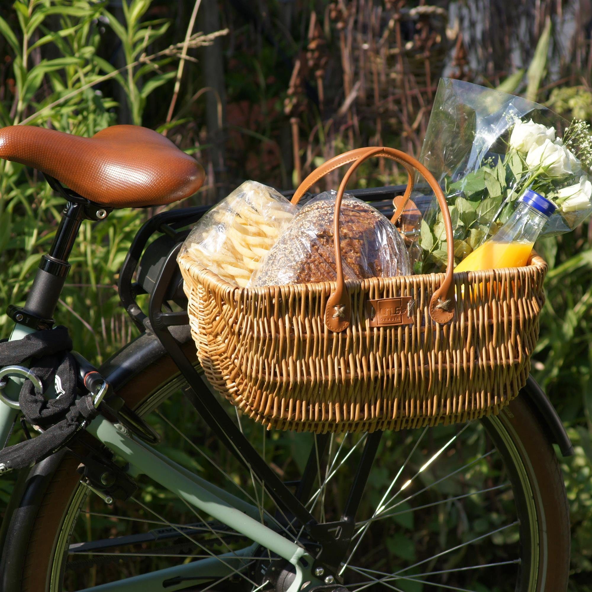 und für UNUS GARDEN hinten Einkaufskorb vorne Fahrradkorb