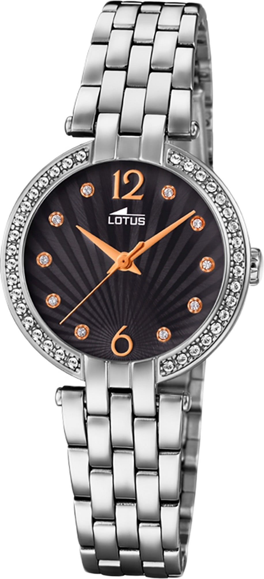 Lotus Quarzuhr Lotus Edelstahl Damen Uhr L18379/2, Damenuhr mit Edelstahlarmband, rundes Gehäuse, klein (ca. 29mm), Fashi